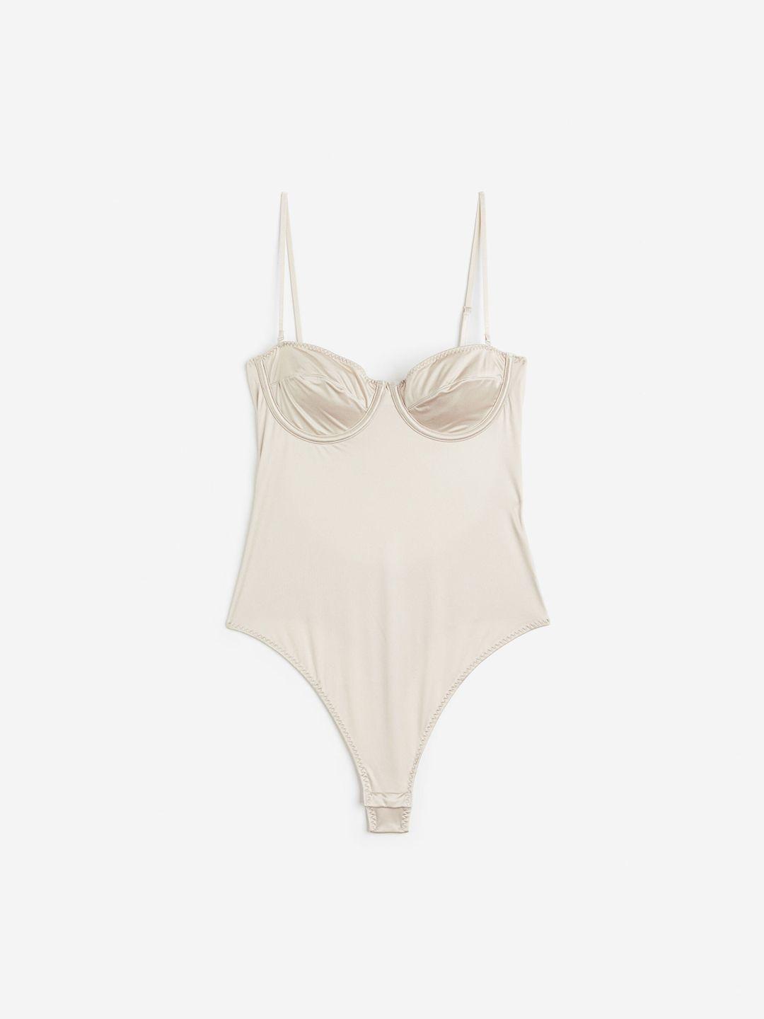 h&m satin balconette thong body