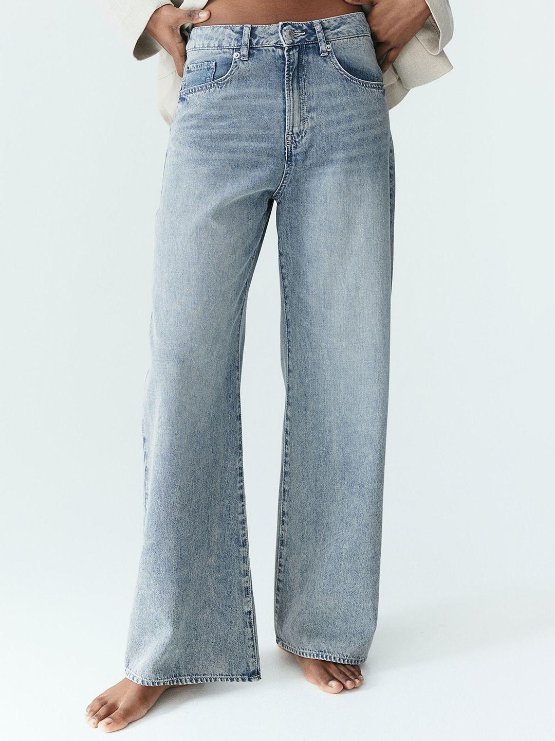 h&m women feather soft straight regular jeans