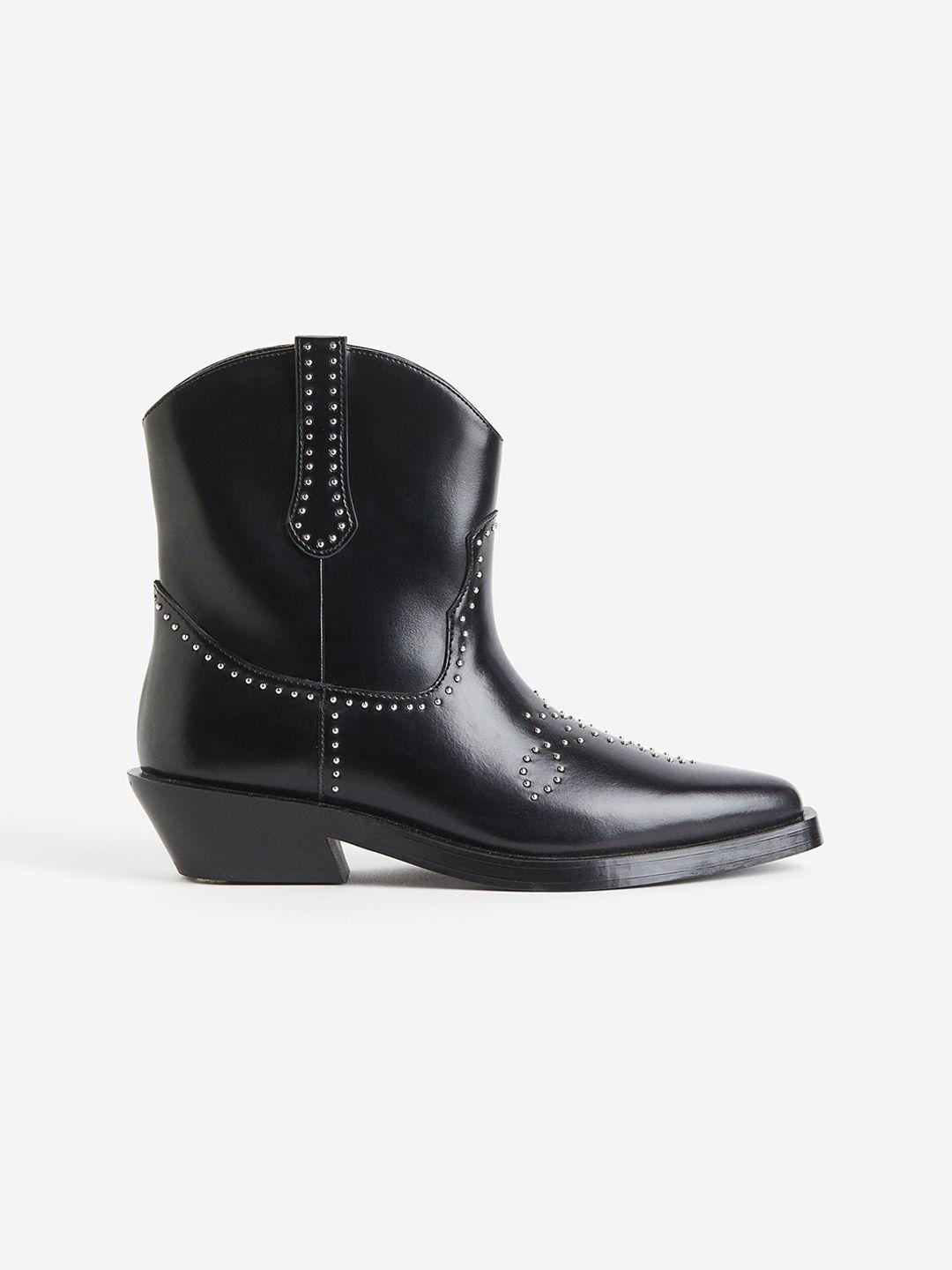 h&m women studded cowboy boots