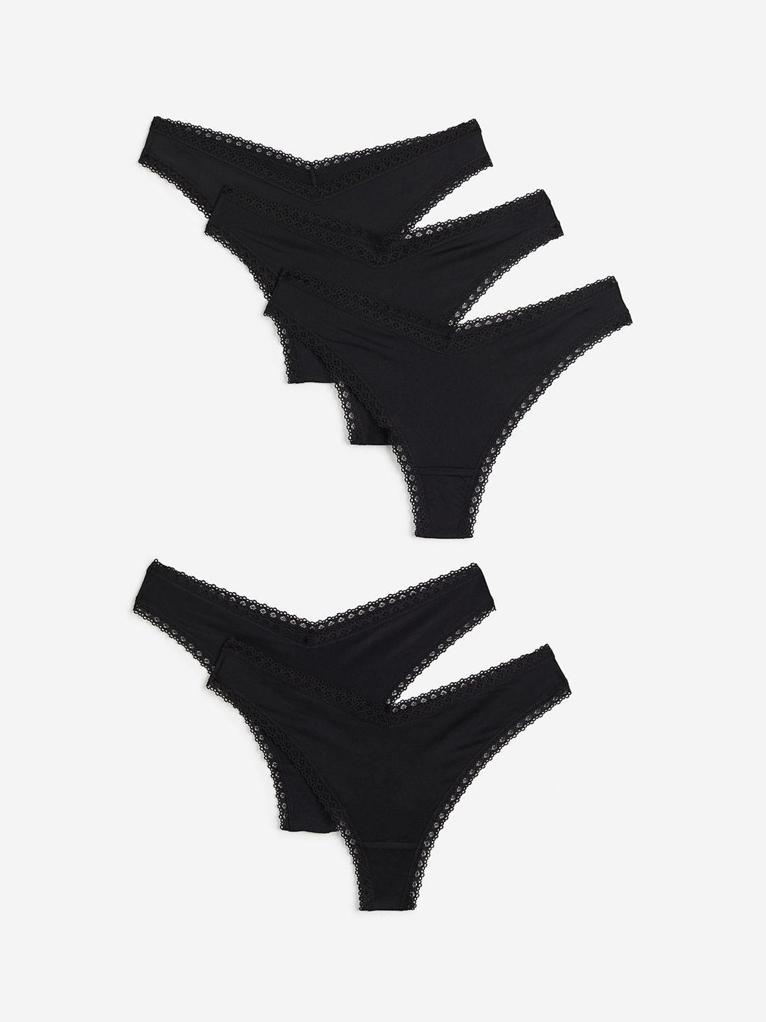 h&m pack of 5 jersey brazilian briefs