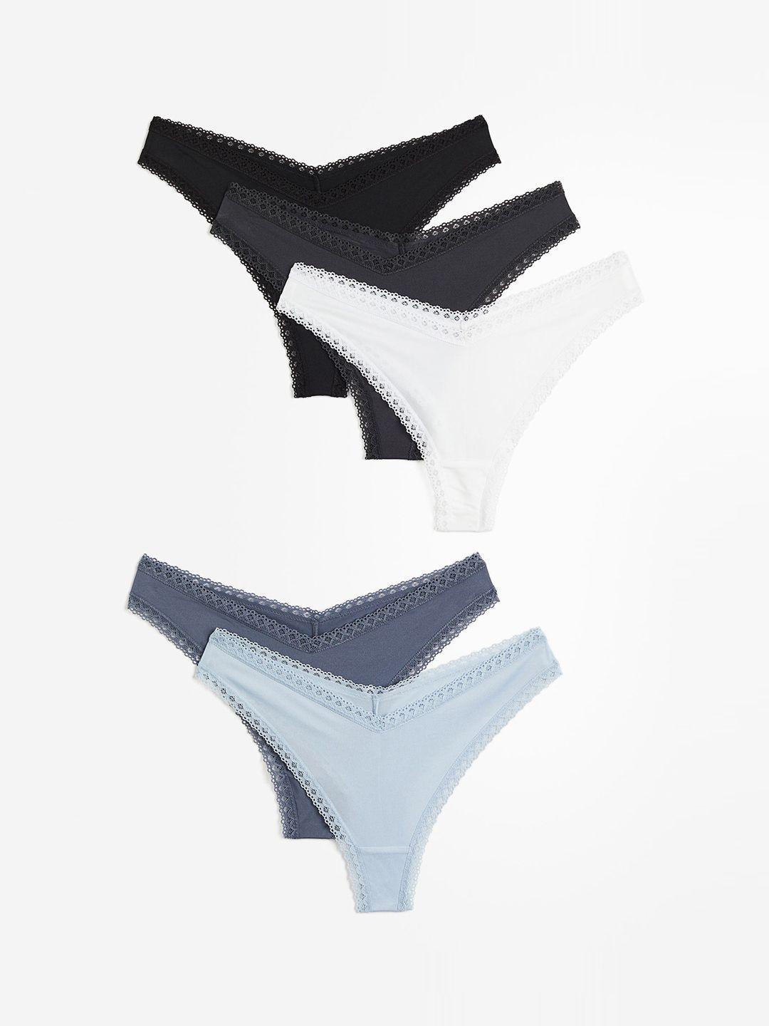 h&m women 5-pack jersey brazilian briefs