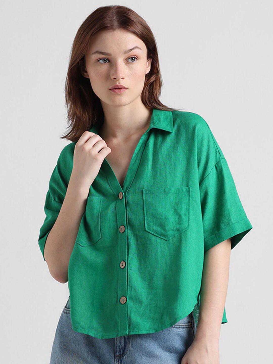 only spread collar casual shirt