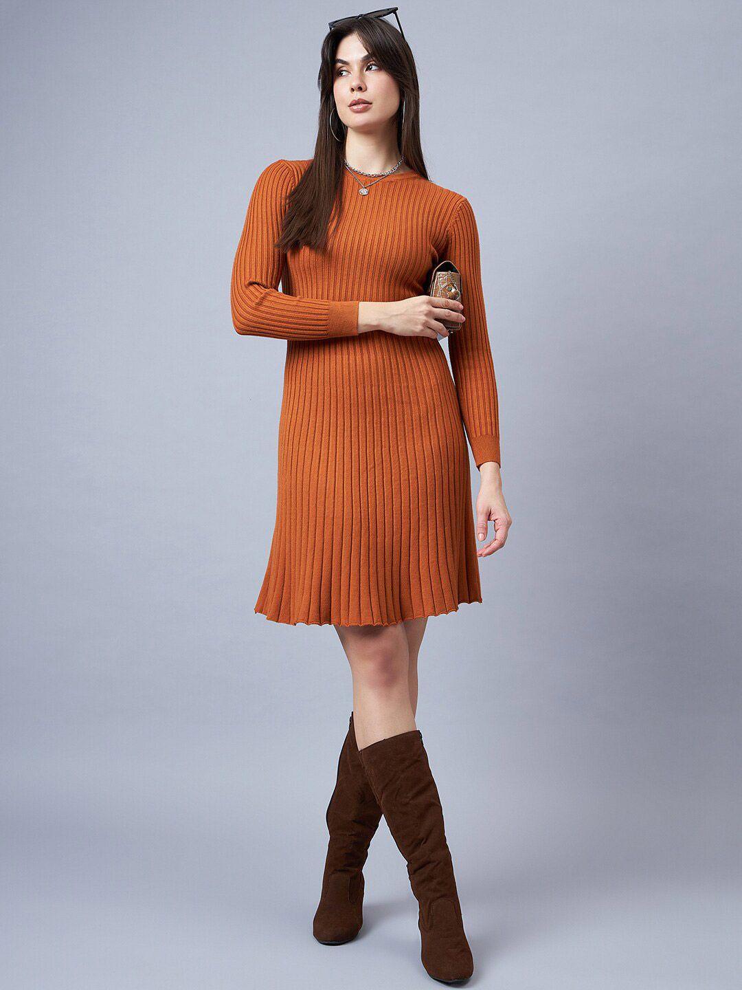 chemistry rust woollen dress