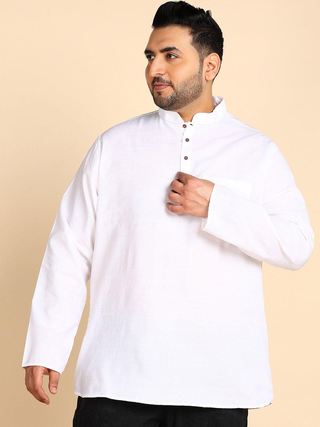 sztori plus size mandarin collar short kurta