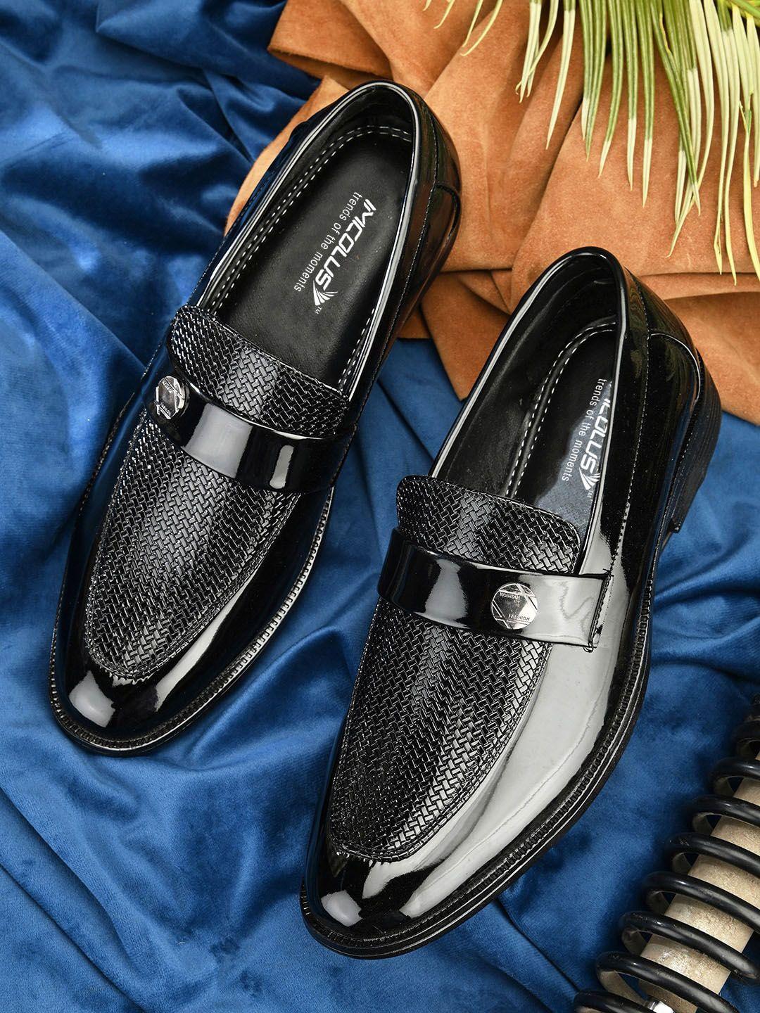 imcolus men textured formal loafers