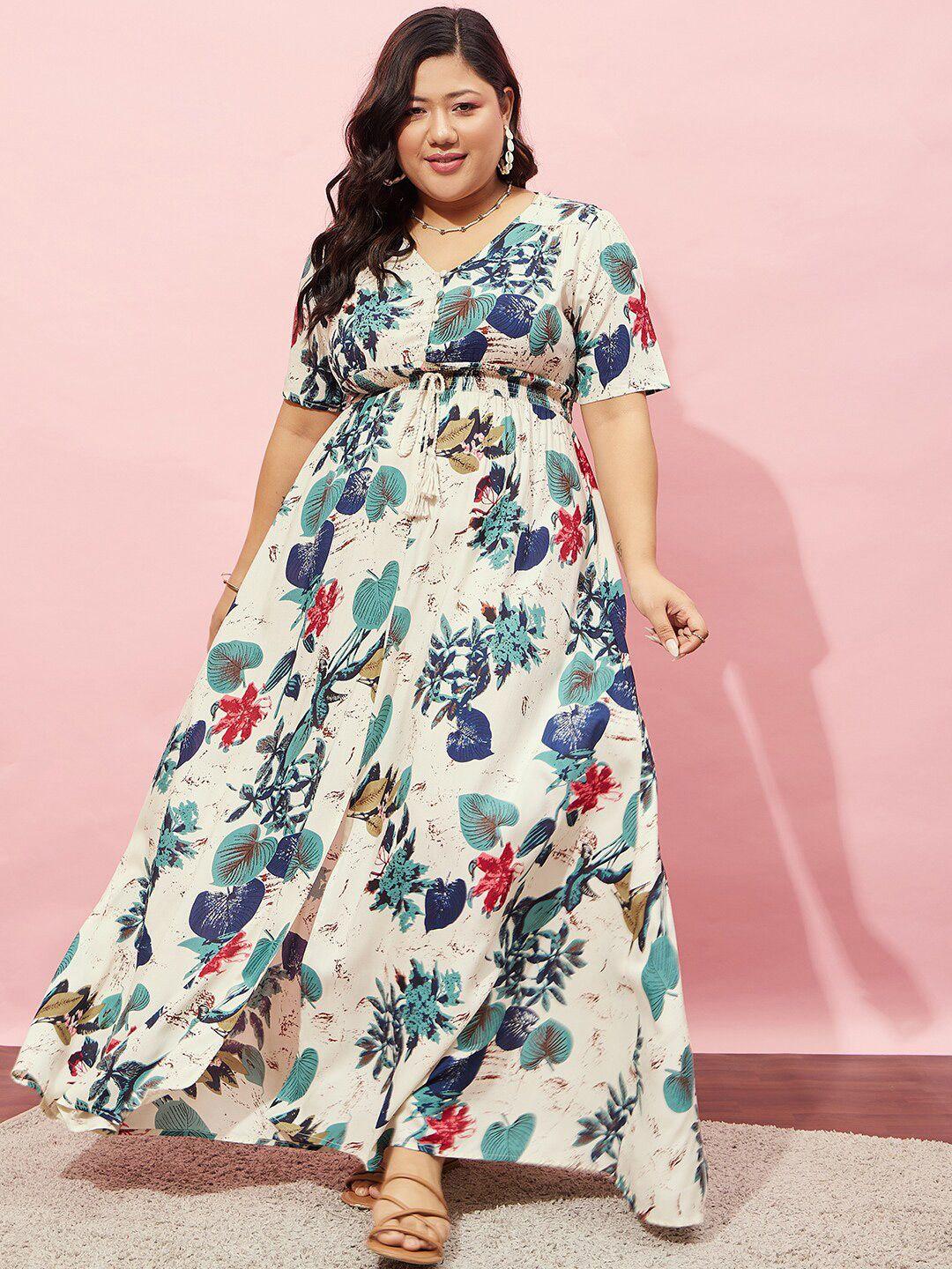 berrylush curve floral printed a-line maxi dress