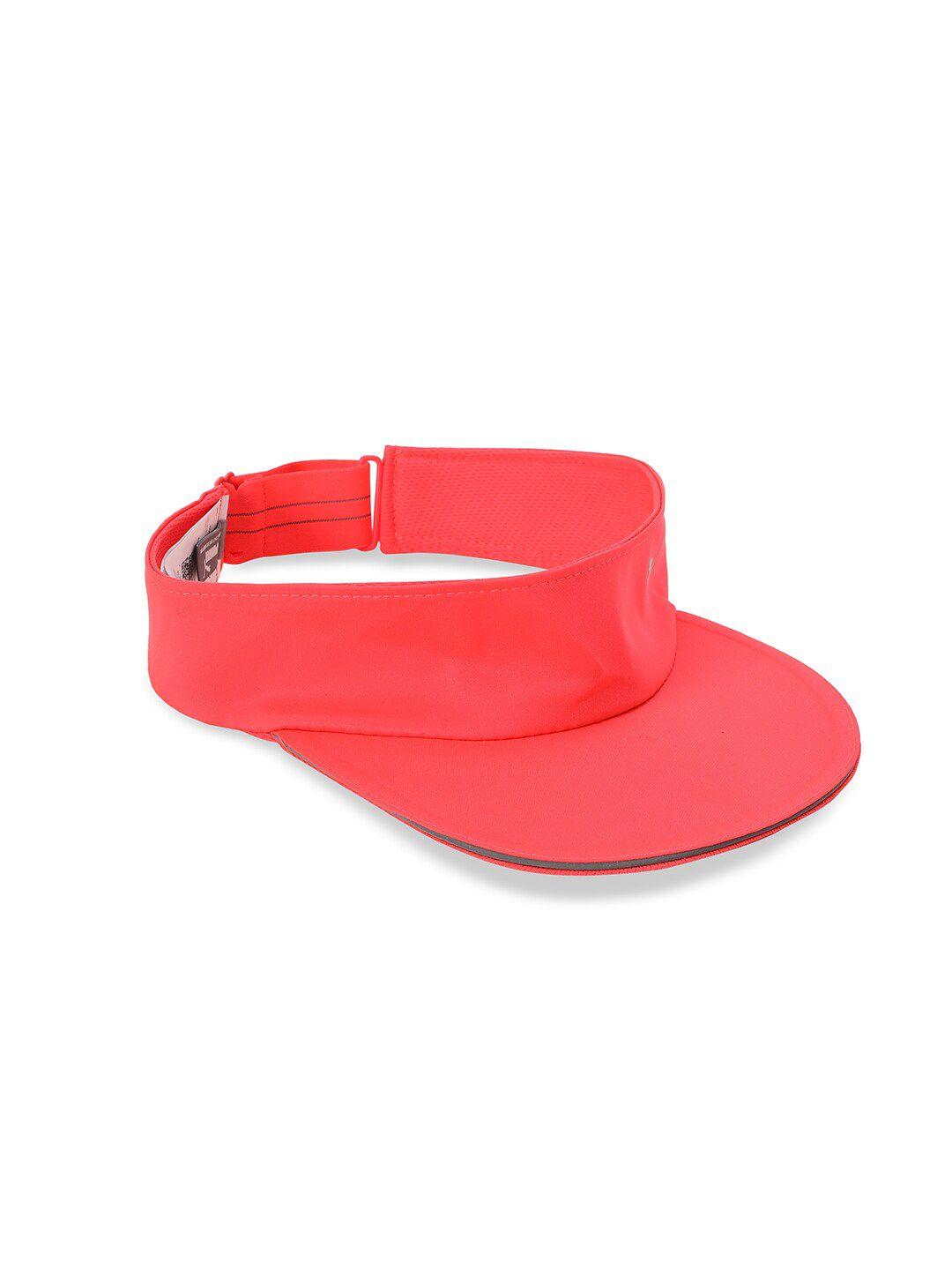 puma red running visor caps