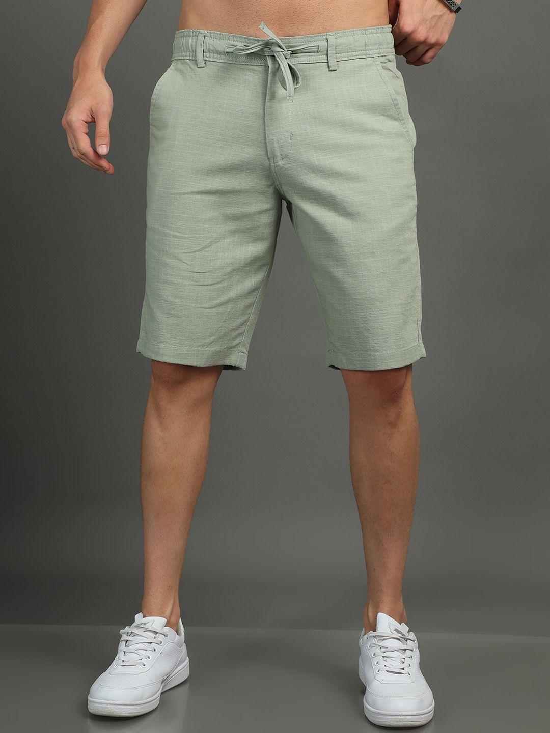 reslag men mid-rise linen shorts