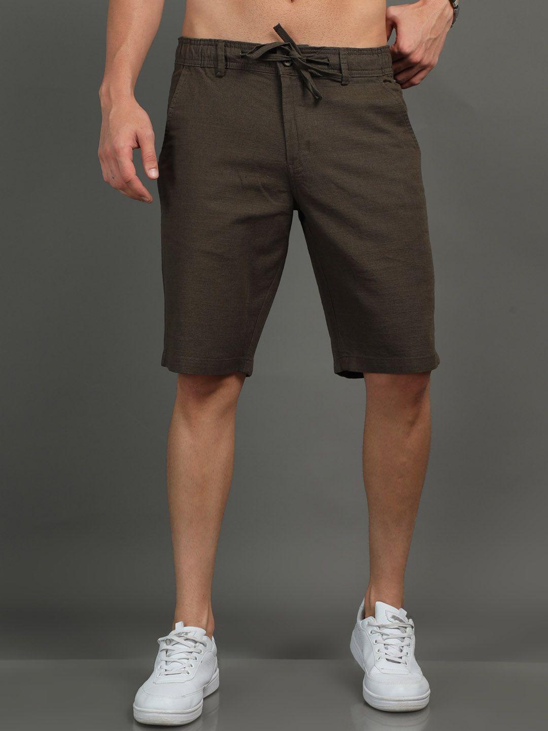 reslag men mid-rise linen shorts