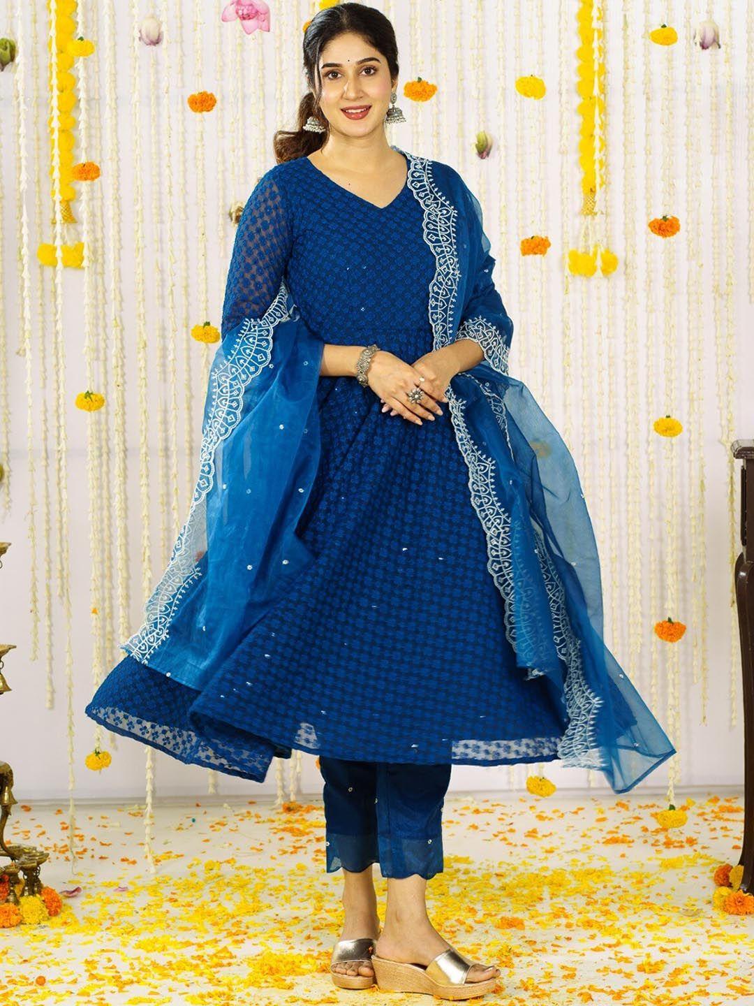 vinya women blue organza