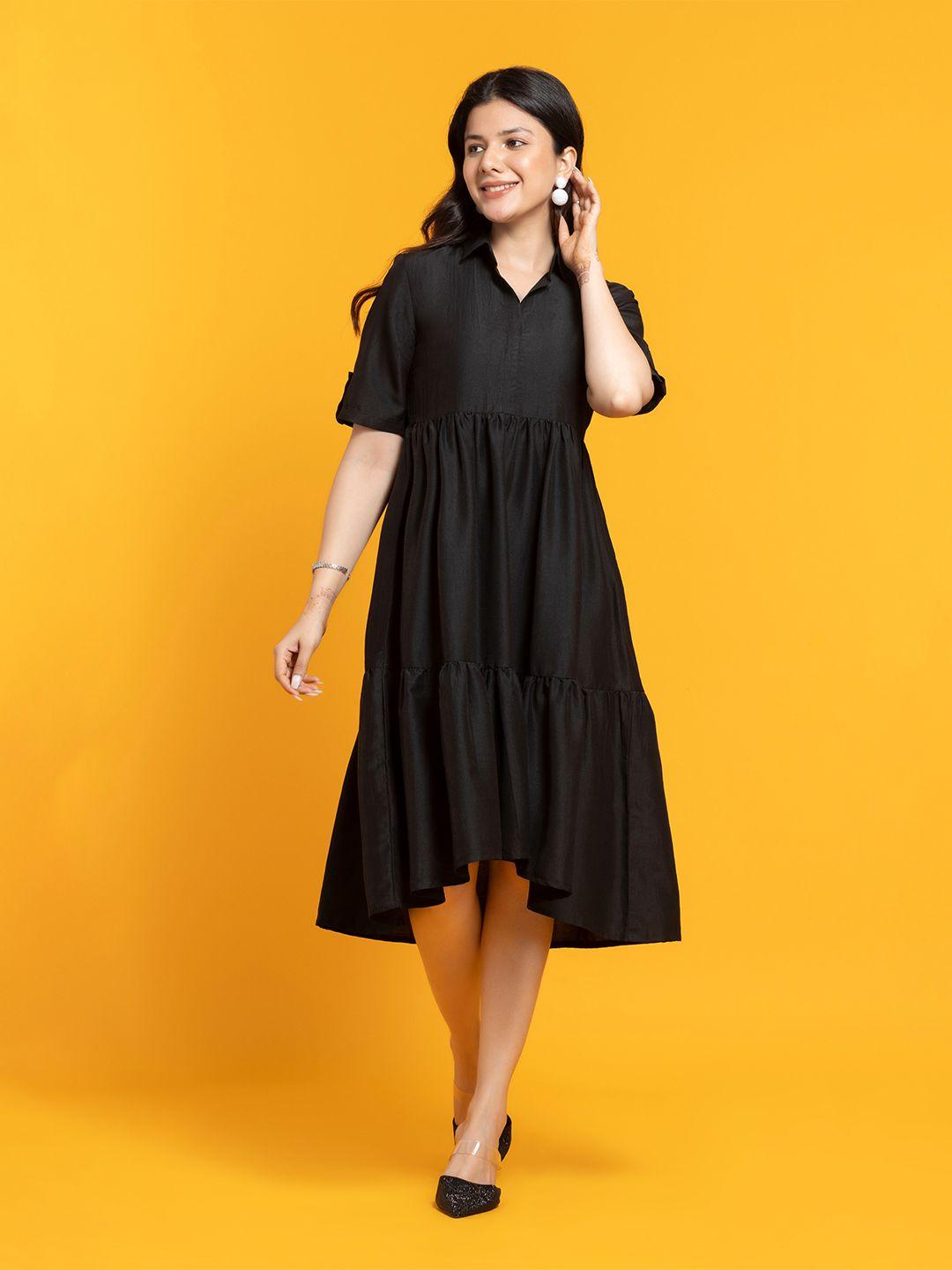 octics black a-line dress