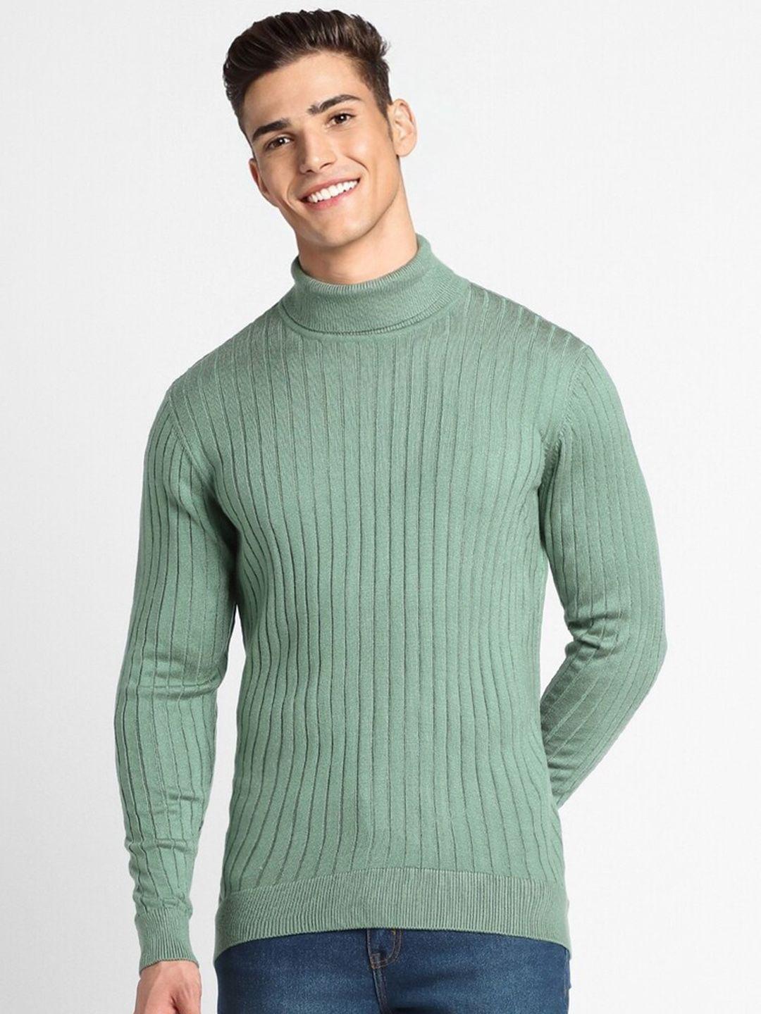 forever 21 self striped turtle neck acrylic pullover