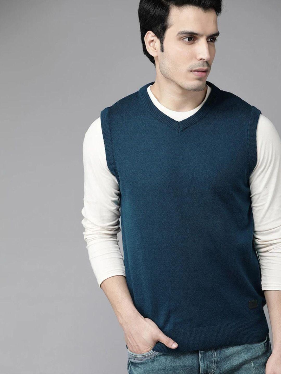 the roadster life co. v-neck sleeveless pure acrylic sweater vest