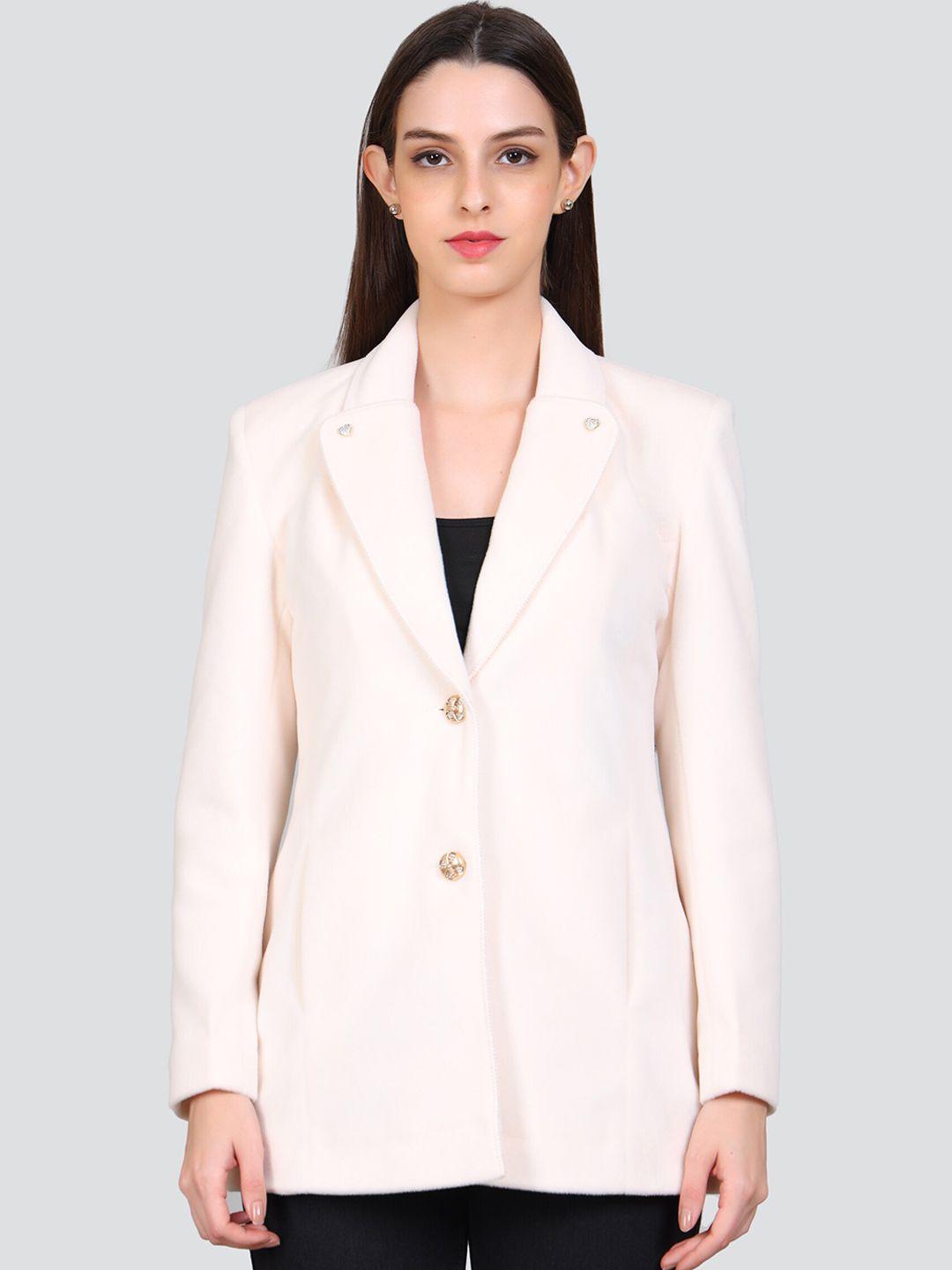 young club classic notched collar overcoat