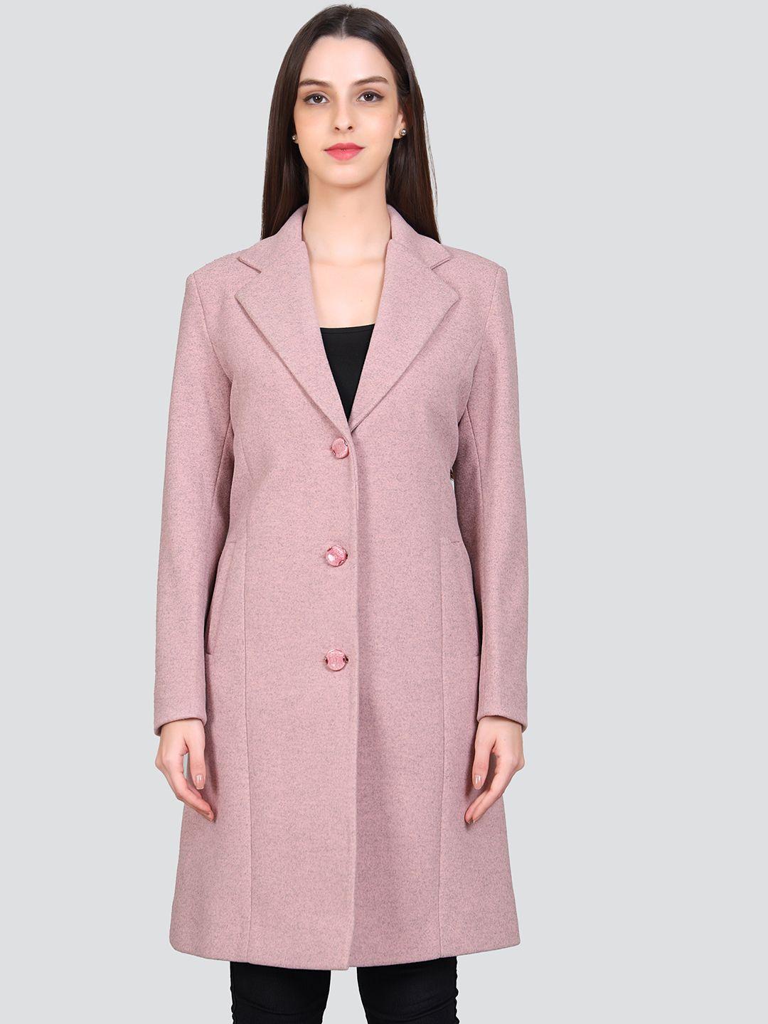 young club classic self desgin notched collar overcoat