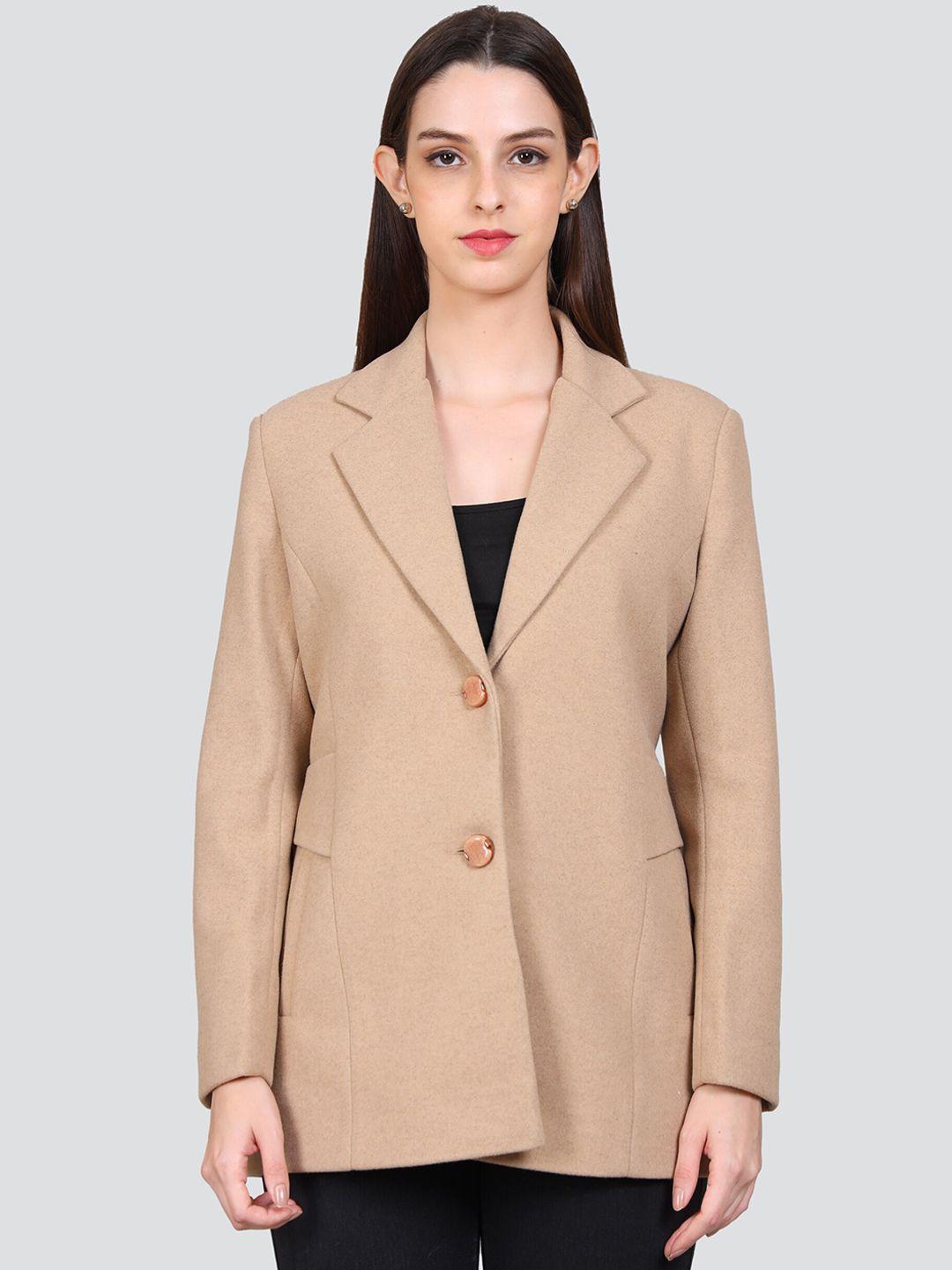 young club classic notched collar overcoat