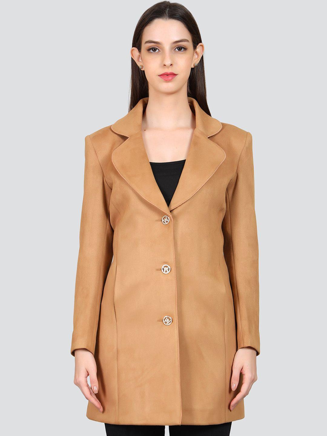 young club classic notched collar overcoat