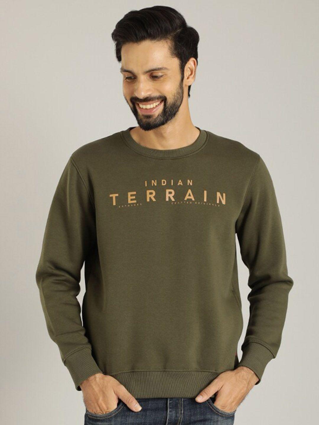 indian terrain men green sweatshirt