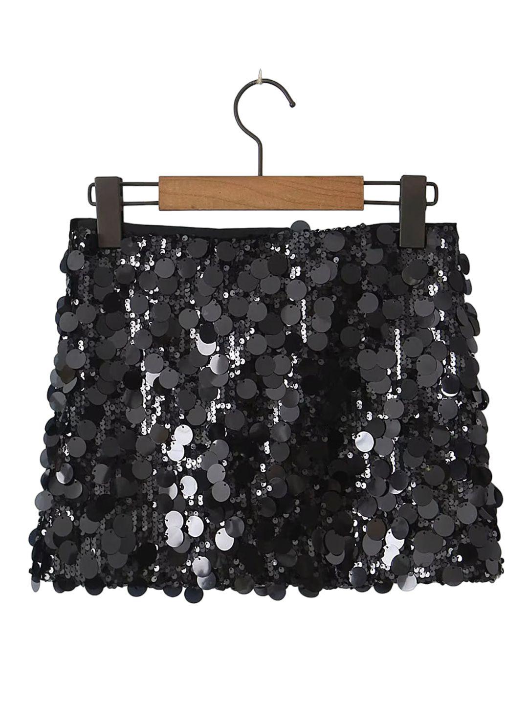 lulu & sky embellished a-line mini skirts