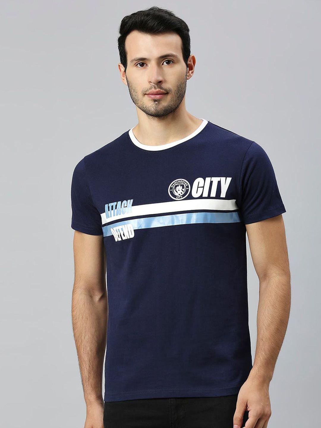 fancode manchester city striped cotton t-shirt