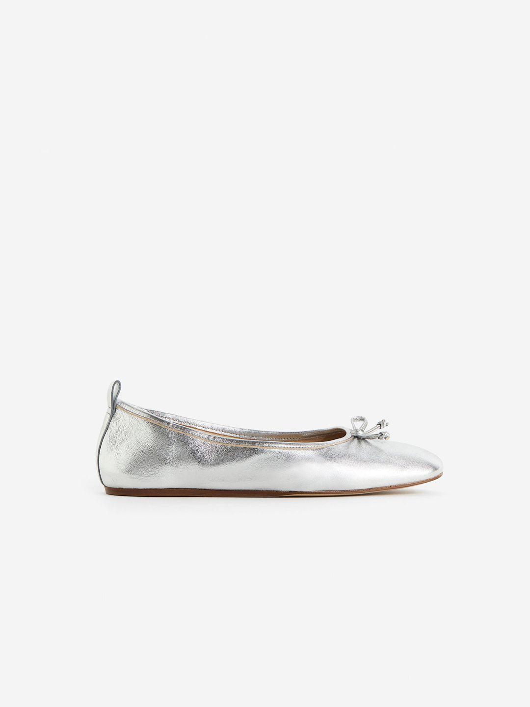 h&m leather ballerinas