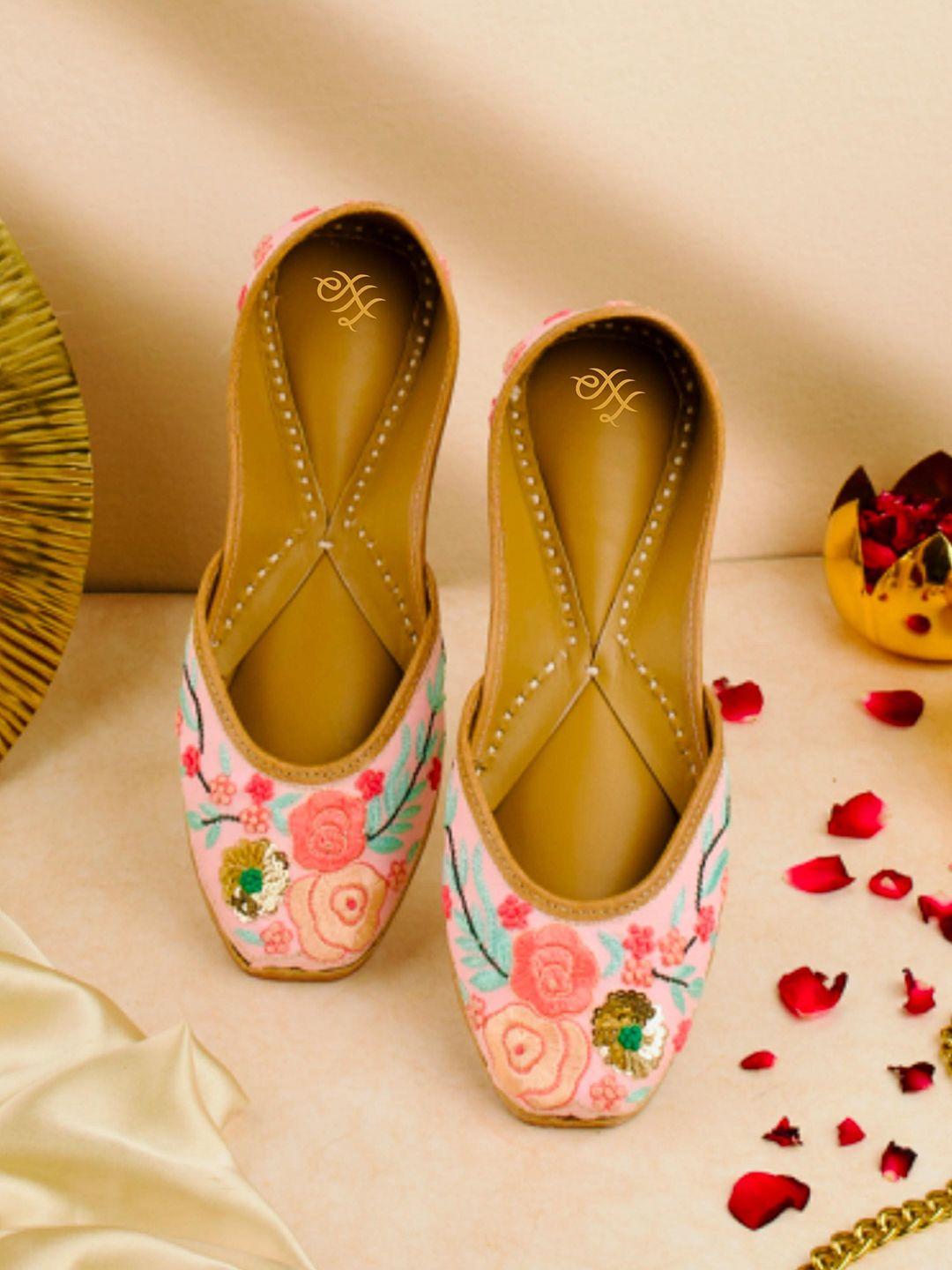 house of pataudi embroidered flats