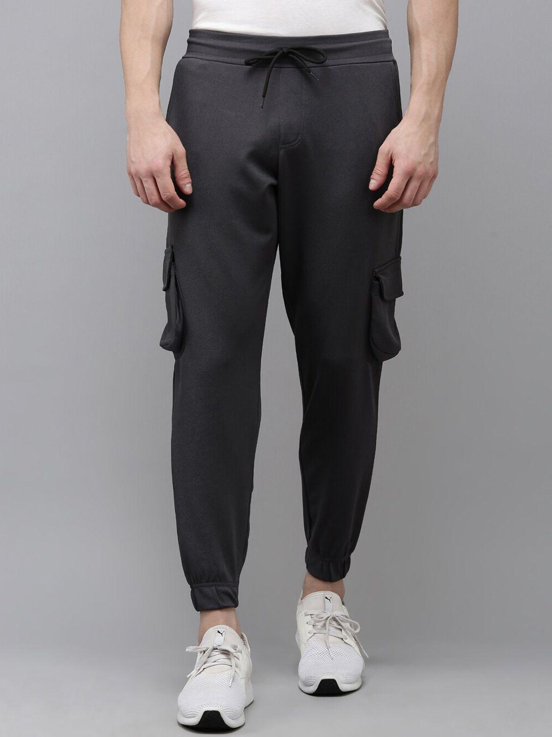 madsto solid mid-rise cargo joggers