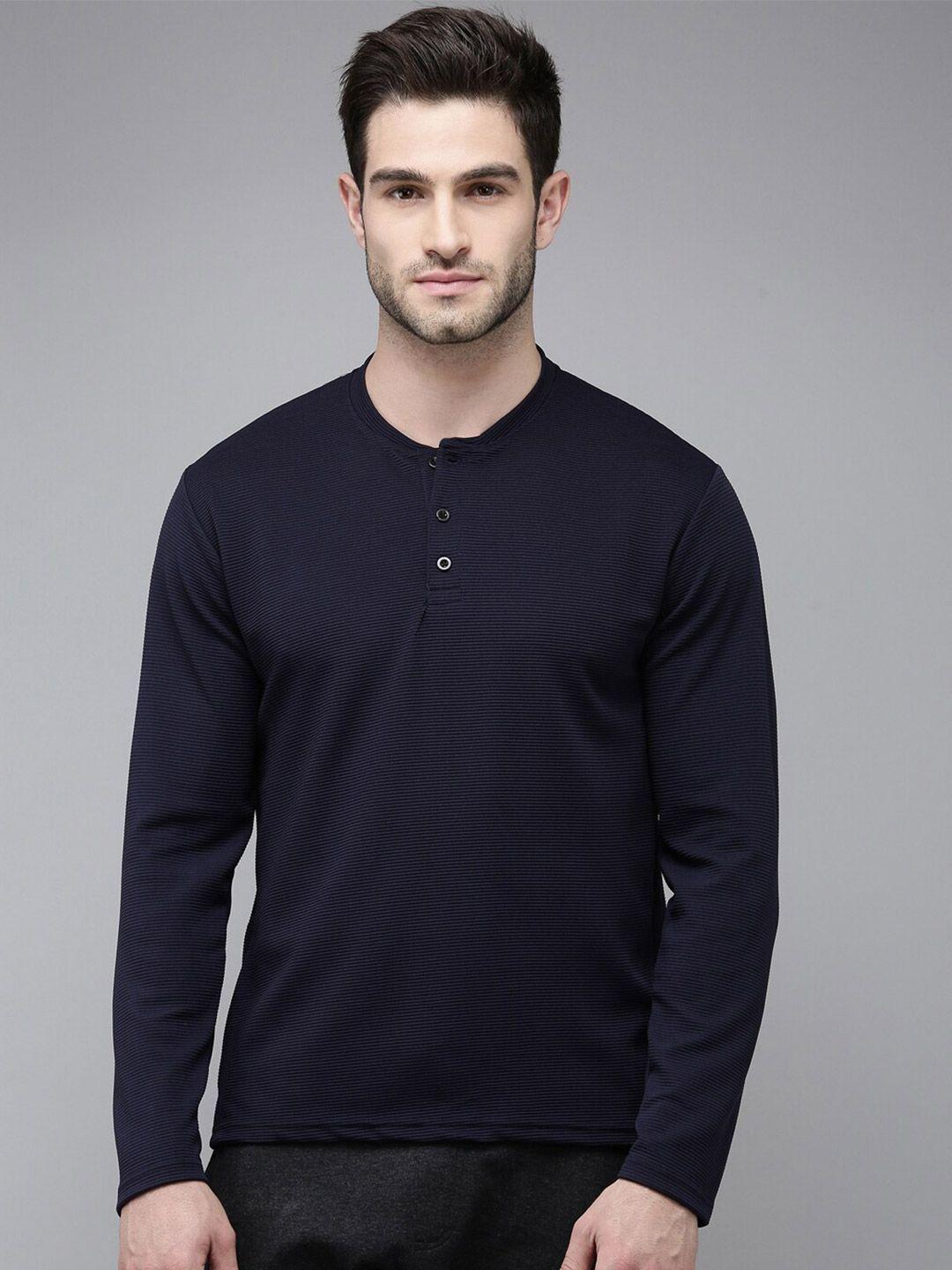 madsto henley neck slim fit t-shirt