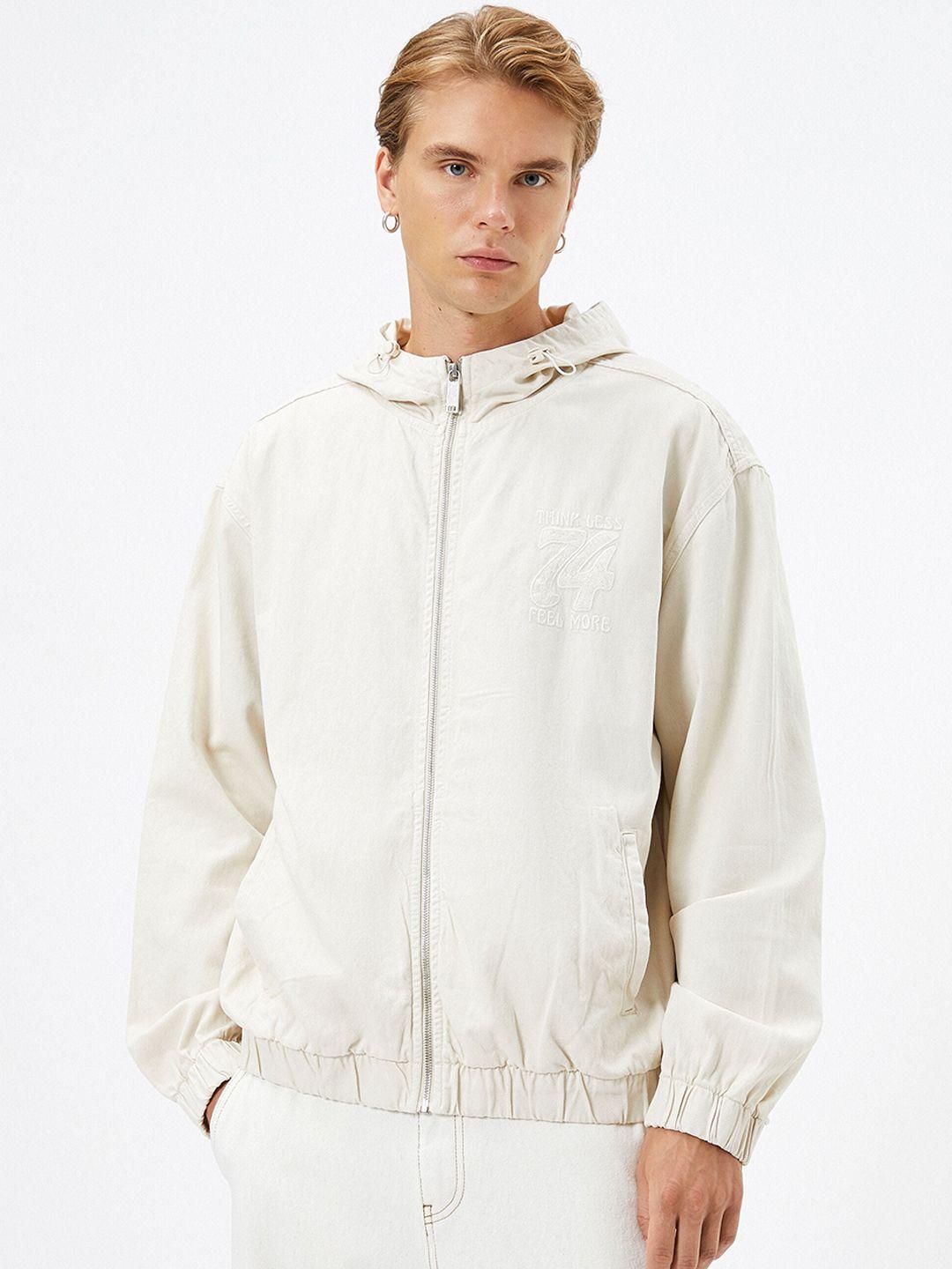 koton hooded pure cotton tailored jacket