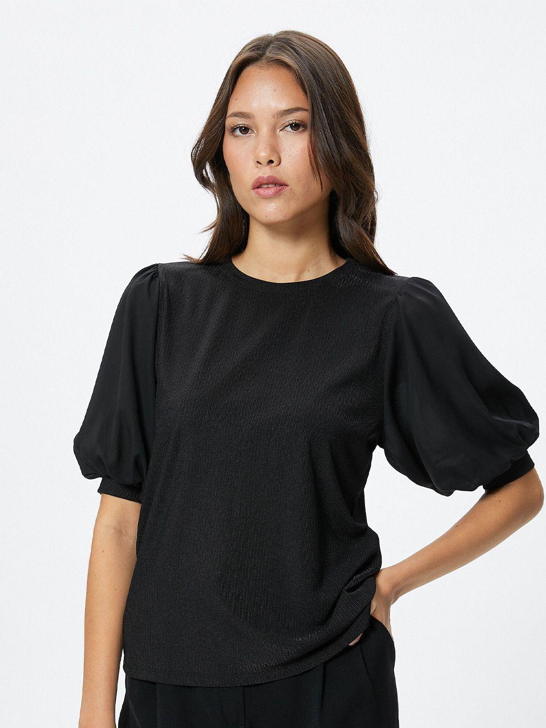 koton women black t-shirt