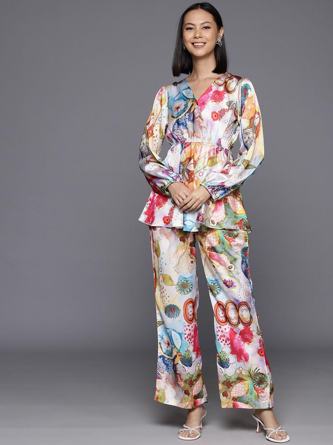 kalini printed tunic & trousers co-ord