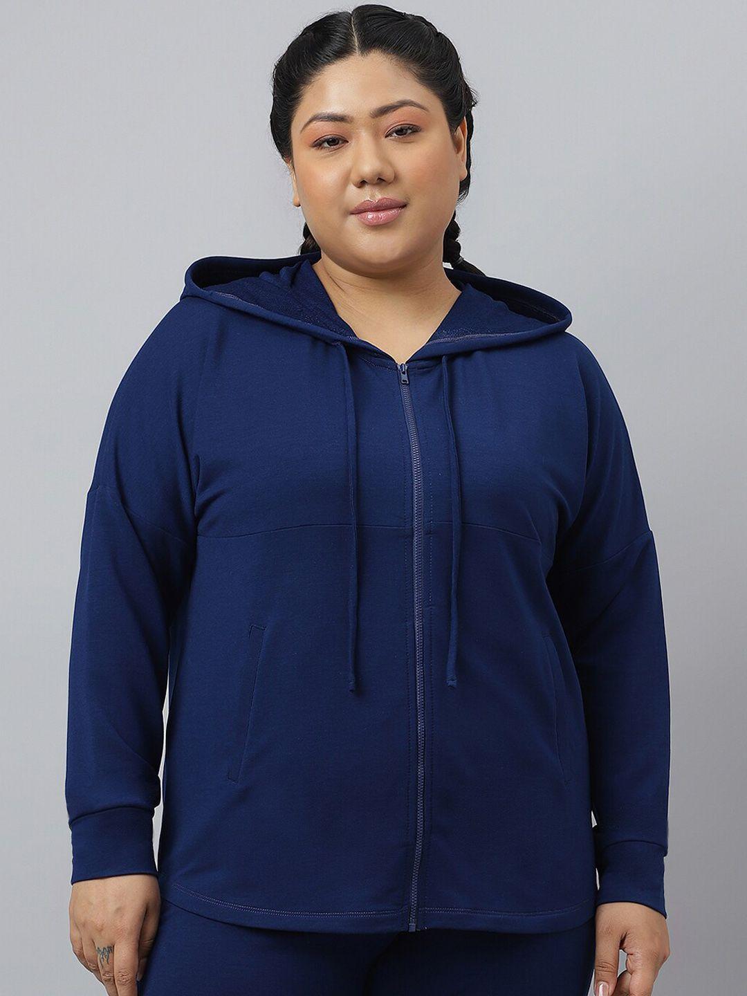 fitkin women blue lightweight training or gym sporty jacket