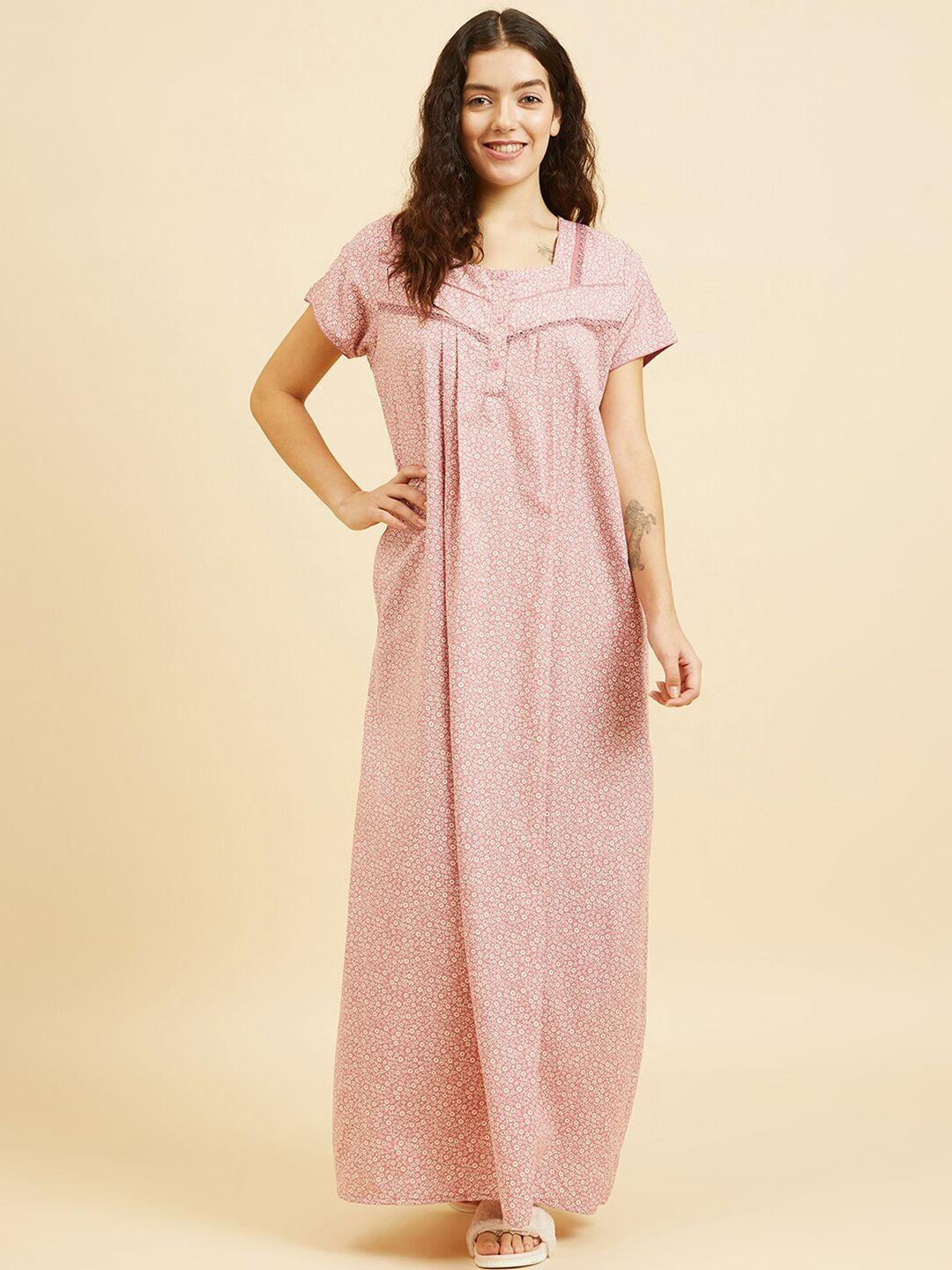 sweet dreams printed maxi nightdress