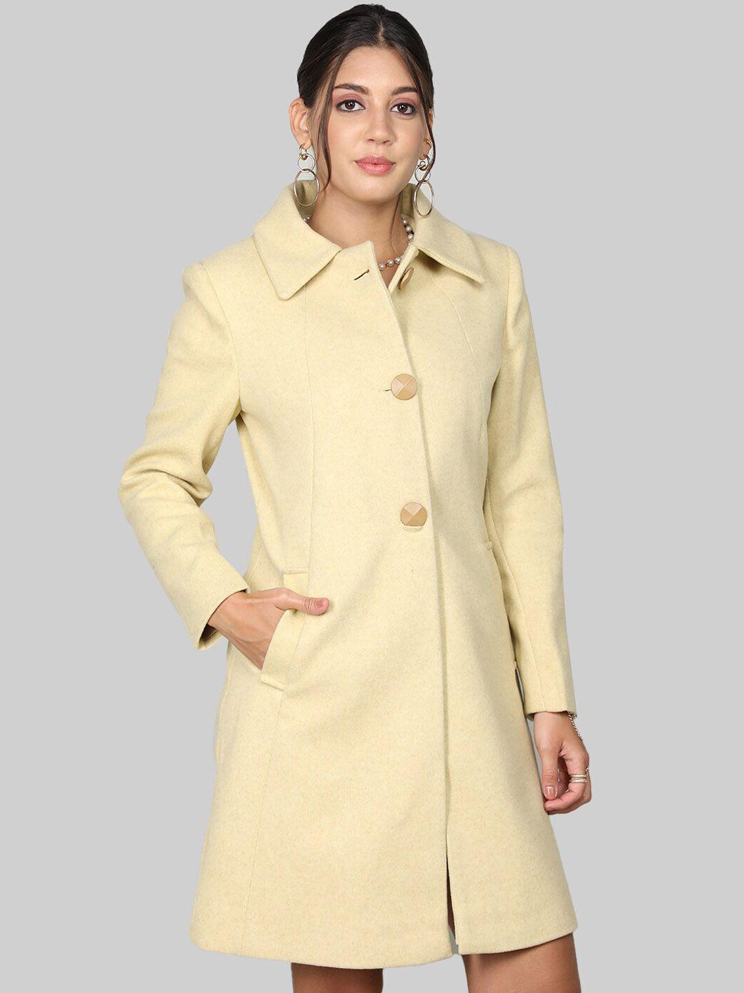 chemistry spread collar woollen overcoat