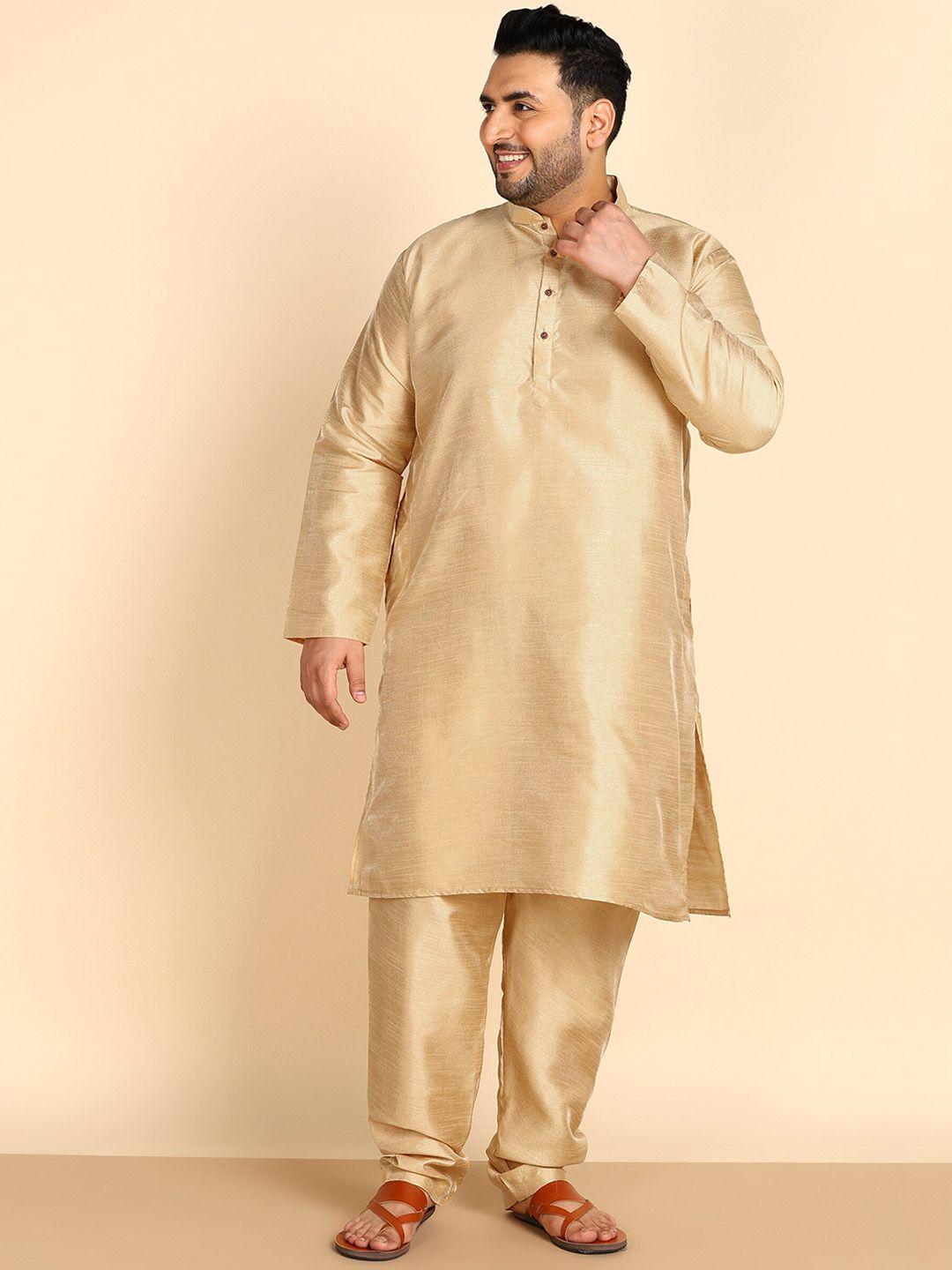 sztori plus size mandarin collar long sleeves straight kurta with churidar