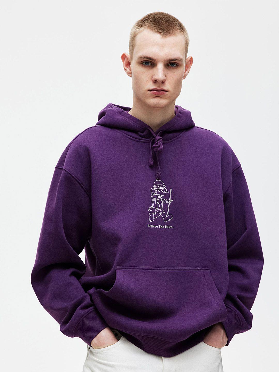 h&m relaxed fit printed hoodie