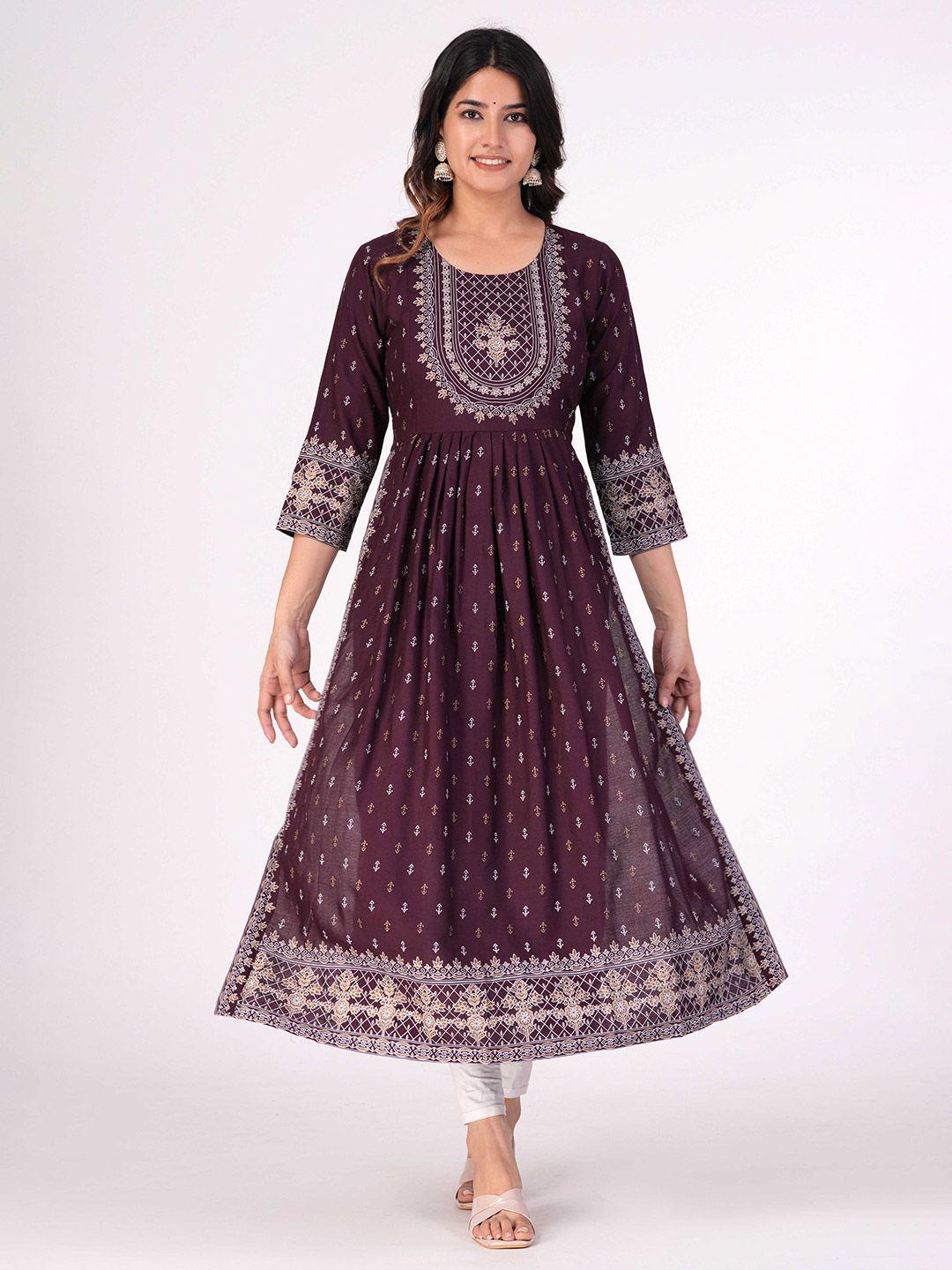 kalini ethnic motifs printed a-line kurta