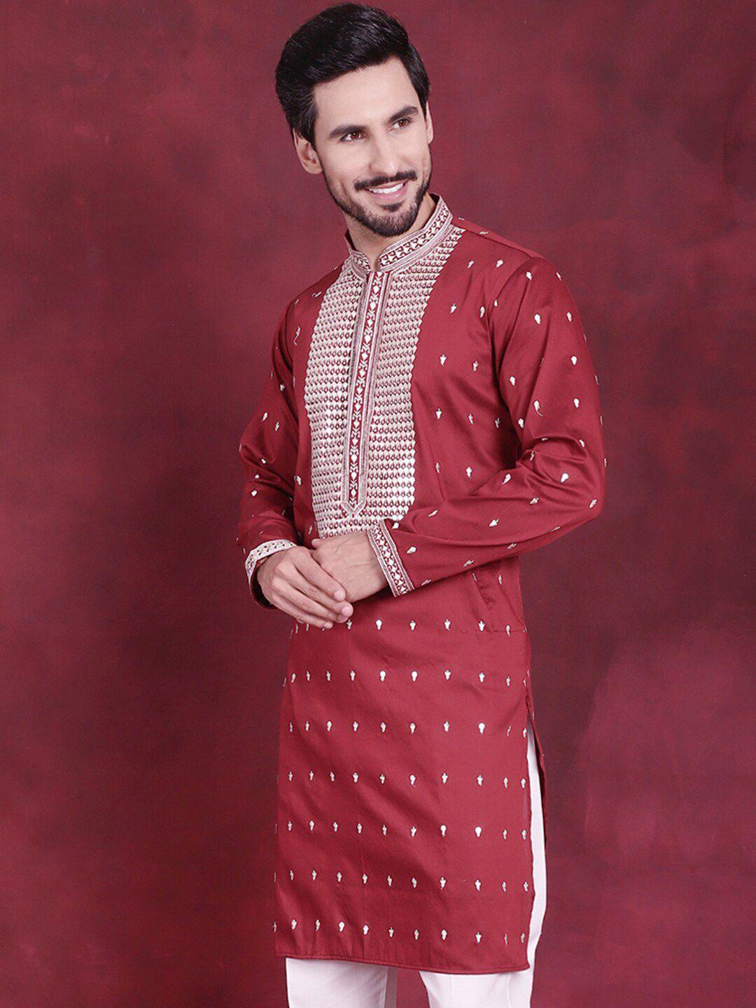 jompers ethnic motifs embroidered straight kurta