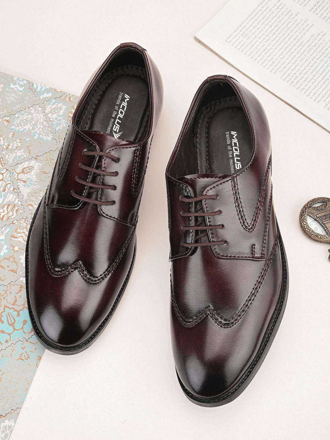 imcolus men round toe formal derbys