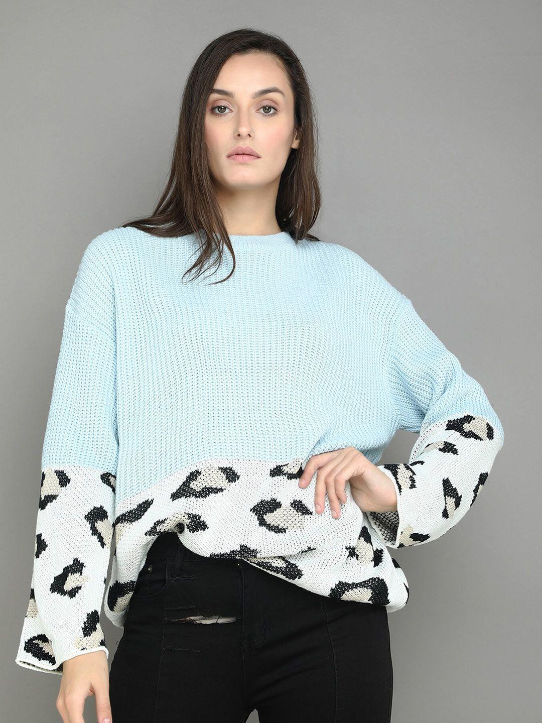 lulu & sky abstract printed drop-shoulder sleeves pullover