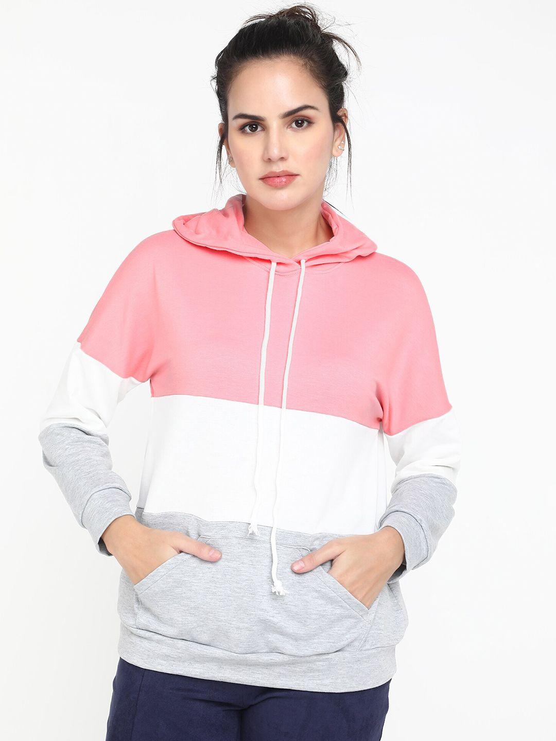 lulu & sky colourblocked hooded pullover