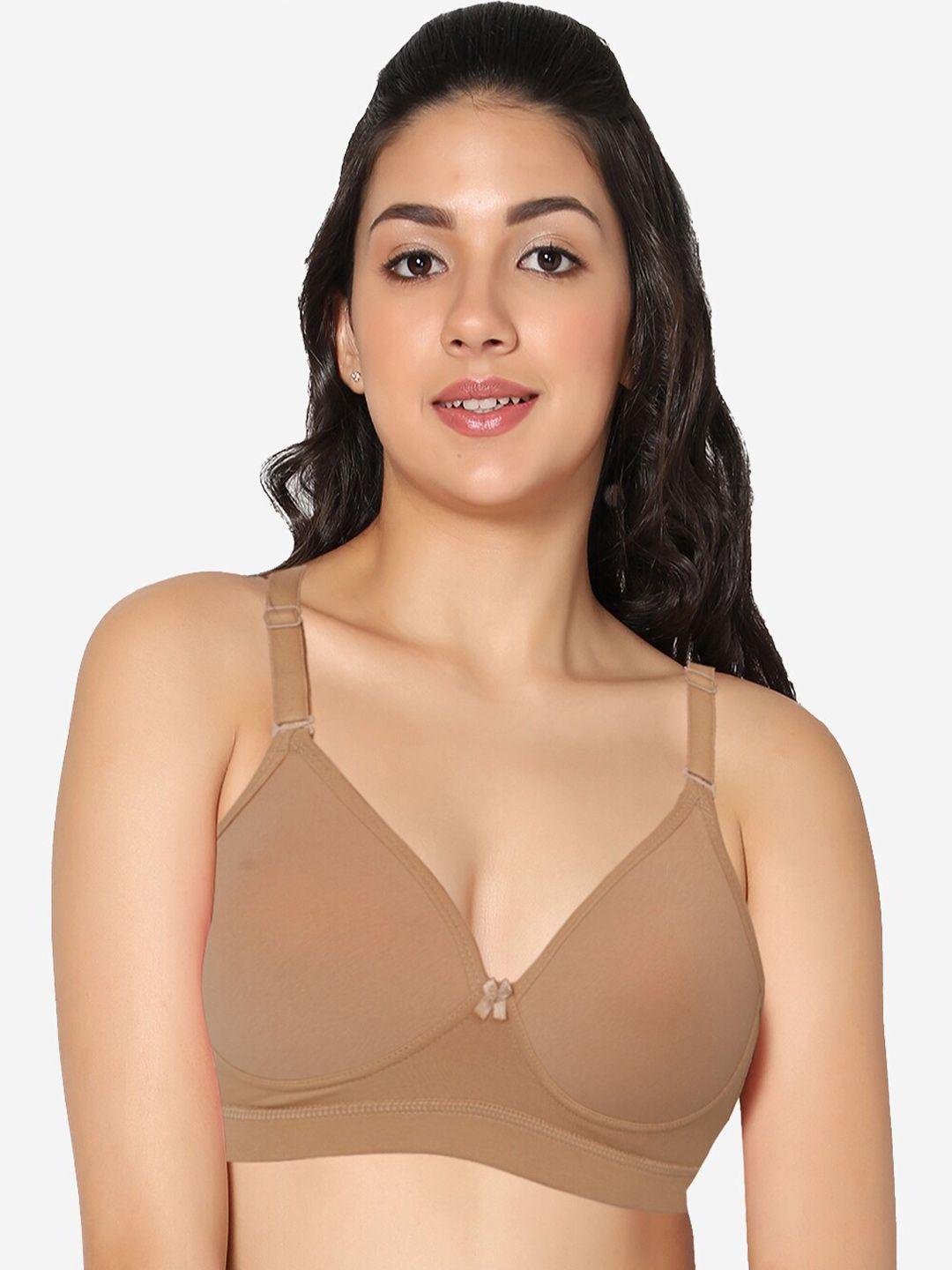 in care full coverage heavily padded pure cotton push up bra with all day comfort