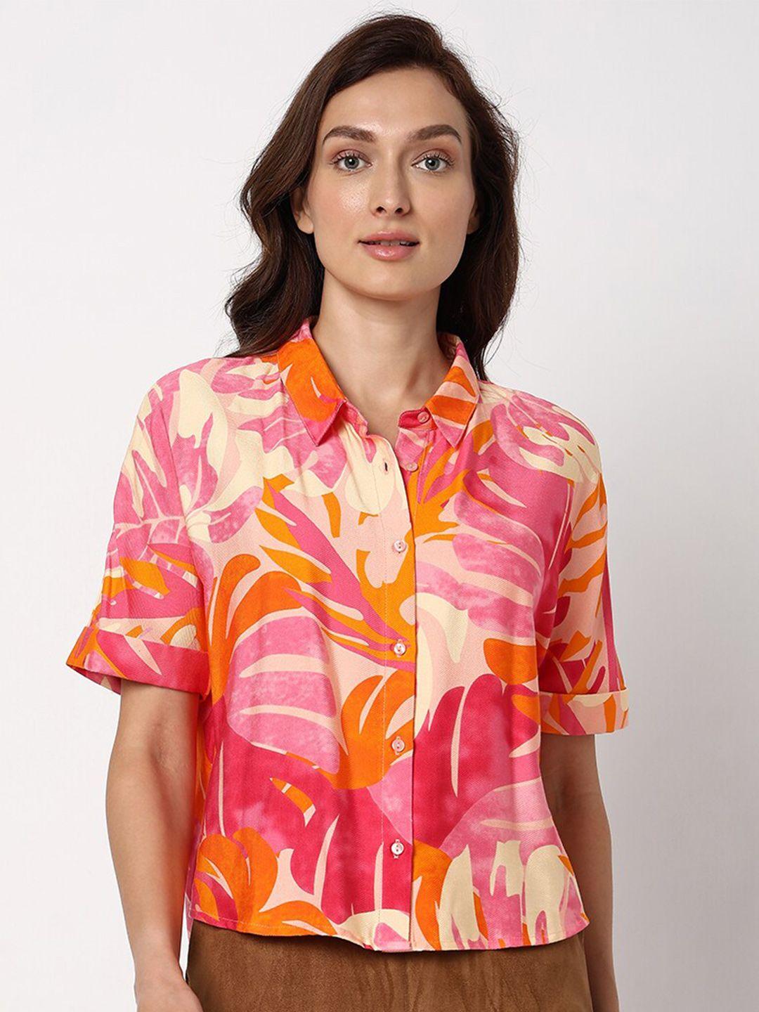 vero moda floral printed casual shirt