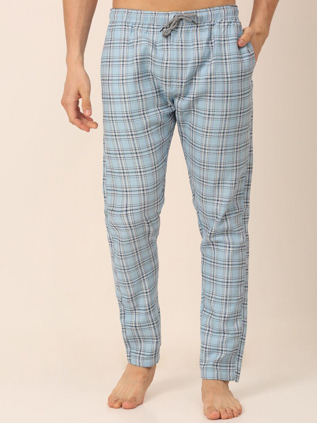 jainish men checked pure cotton lounge pant