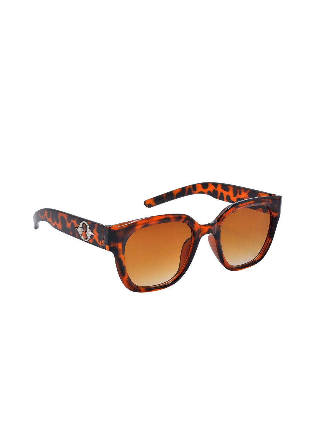 hrinkar women abstract printed frame square sunglasses with uv protected lens hrs590