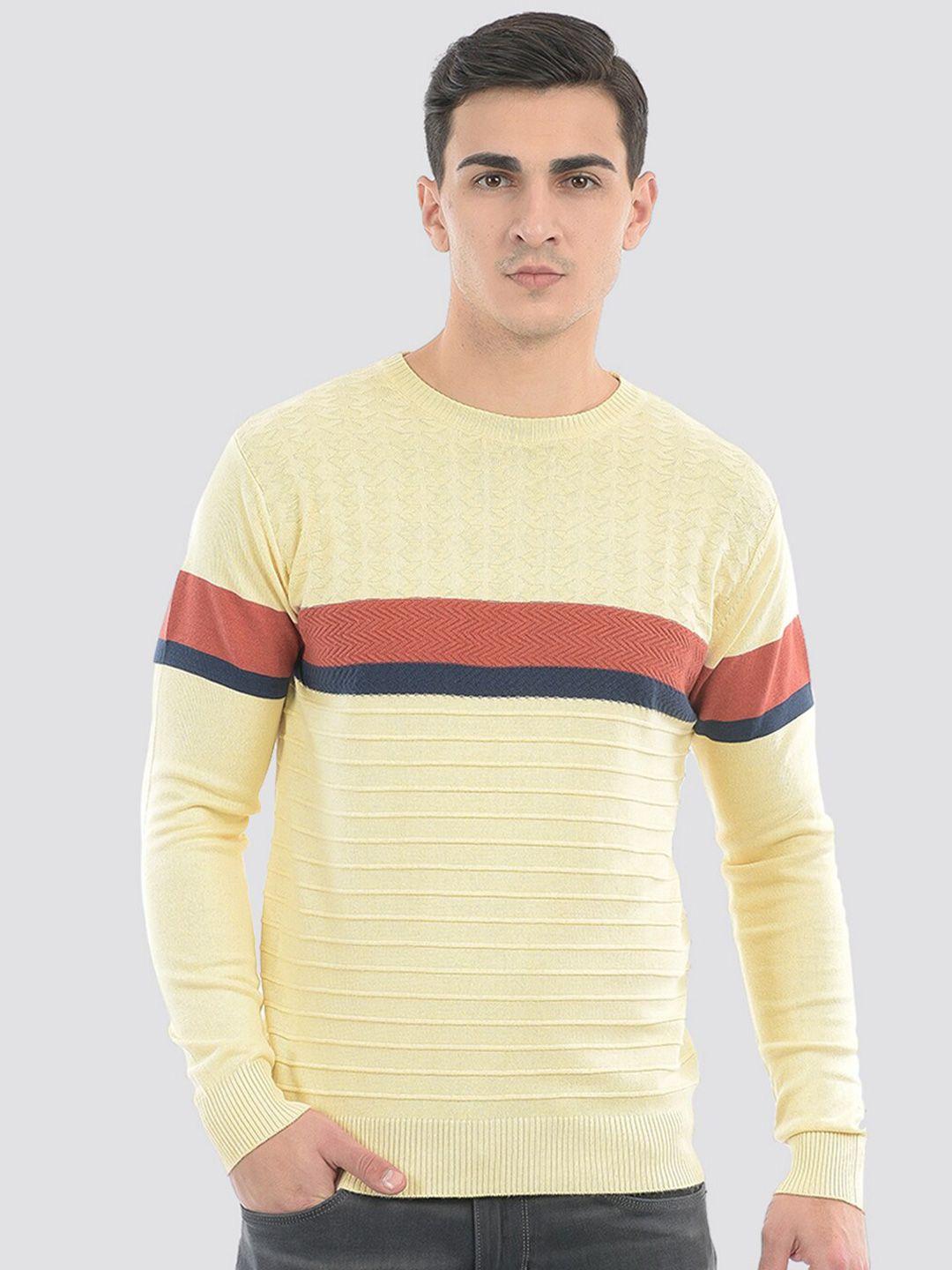 portobello striped cotton pullover sweater