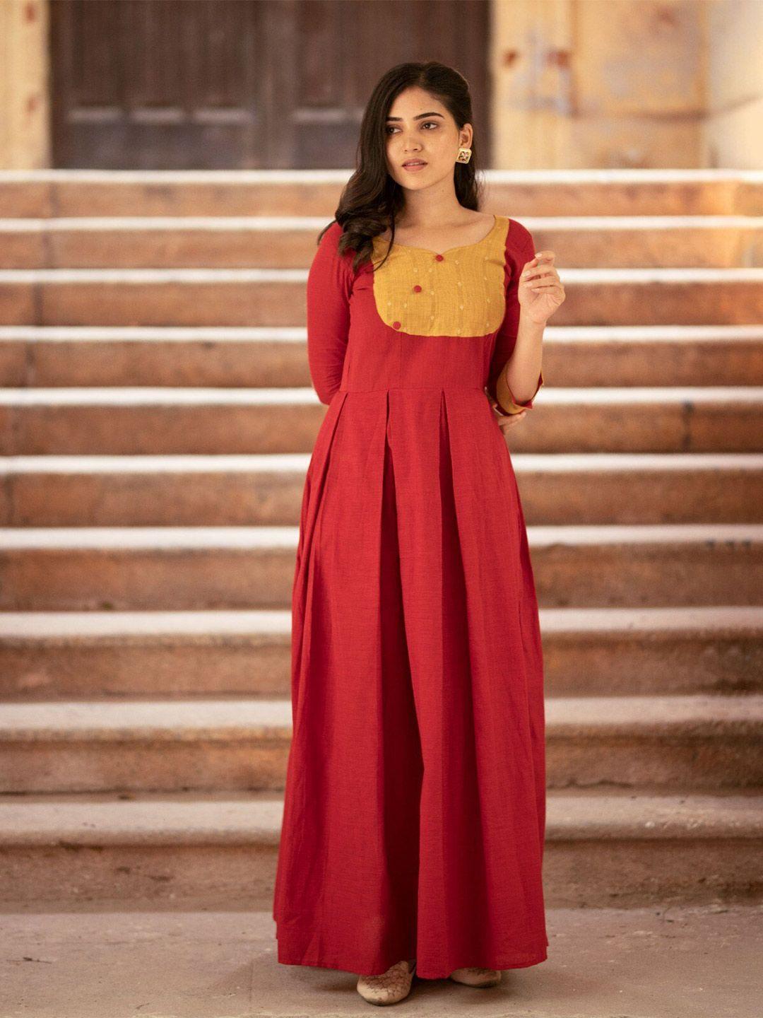 vinya red dress