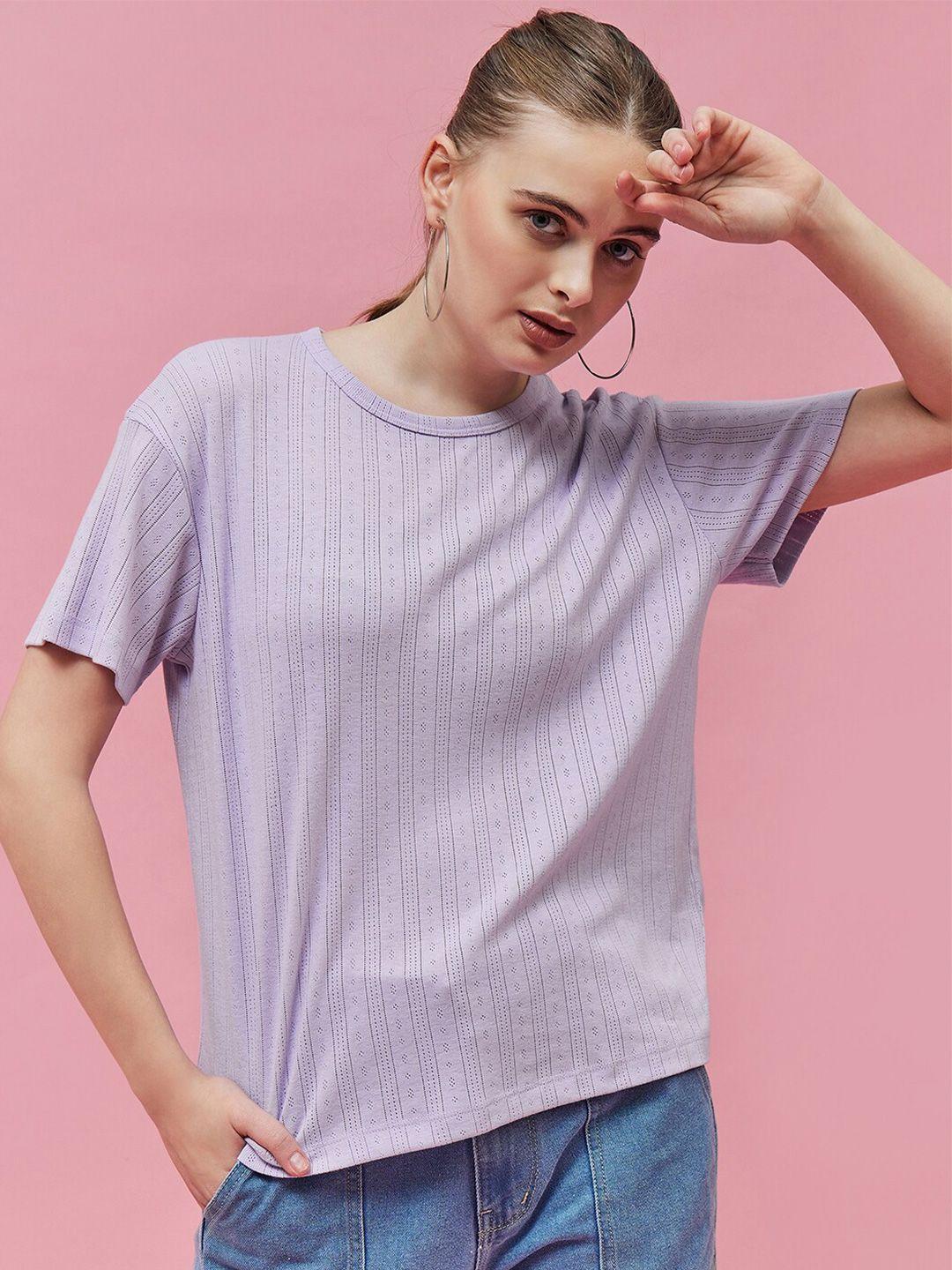 kook n keech striped drop shoulder sleeves pure cotton t-shirt