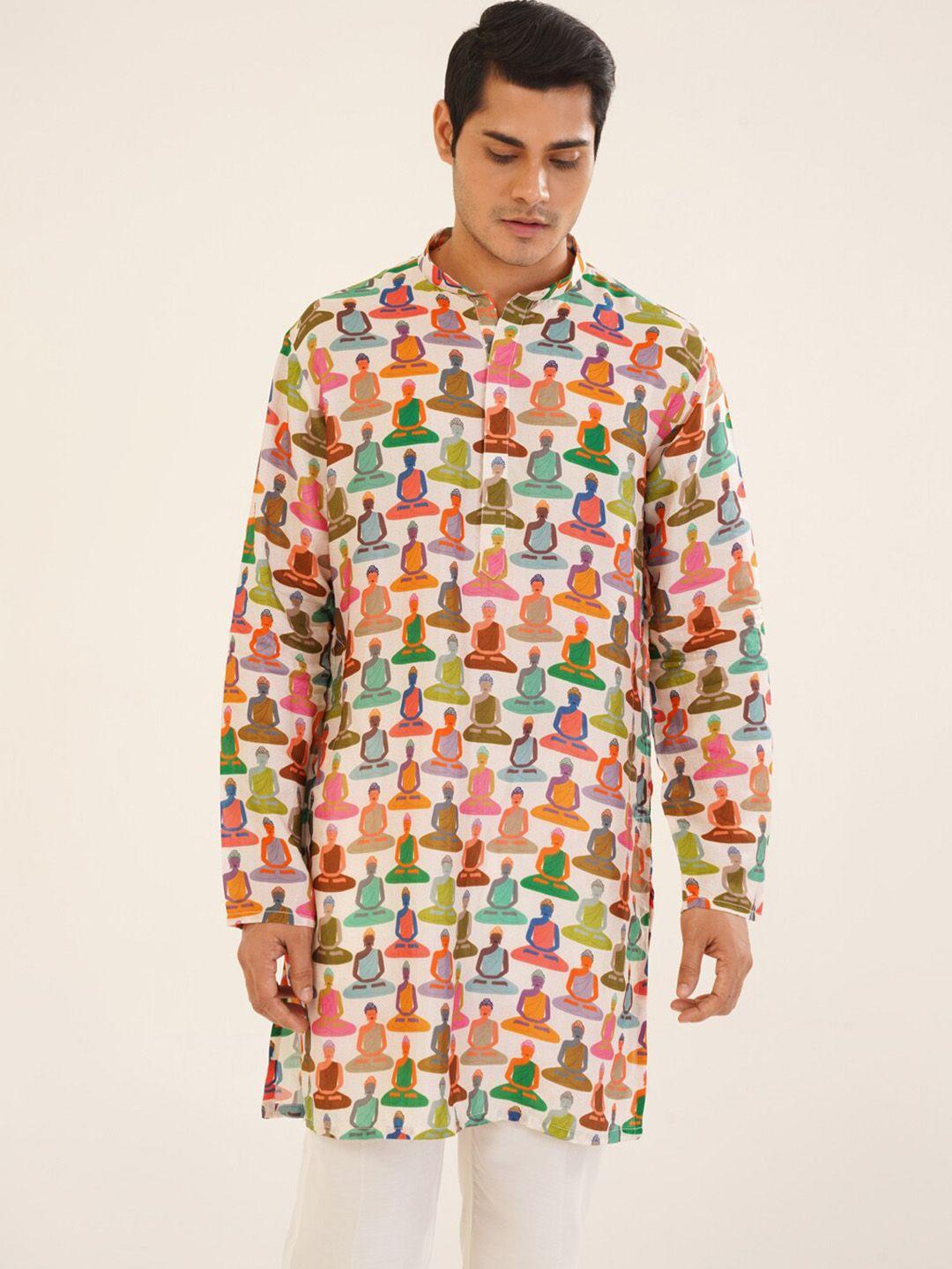 kalpraag ethnic motifs  printed kurta with trousers