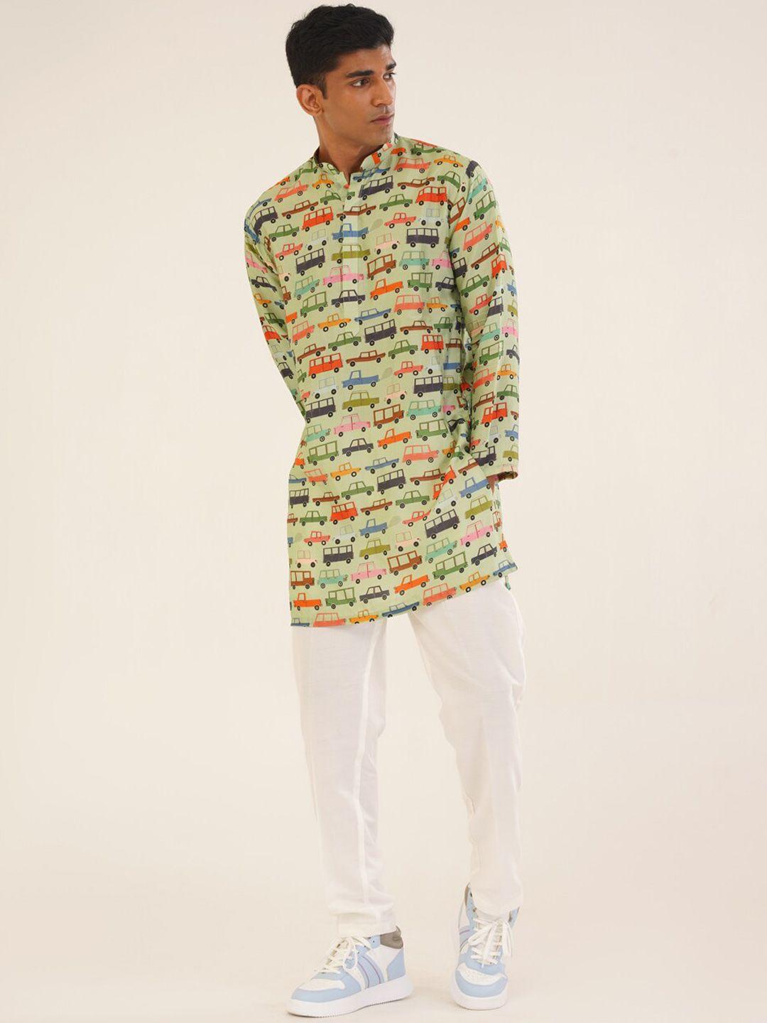 kalpraag ethnic motifs printed kurta with trousers